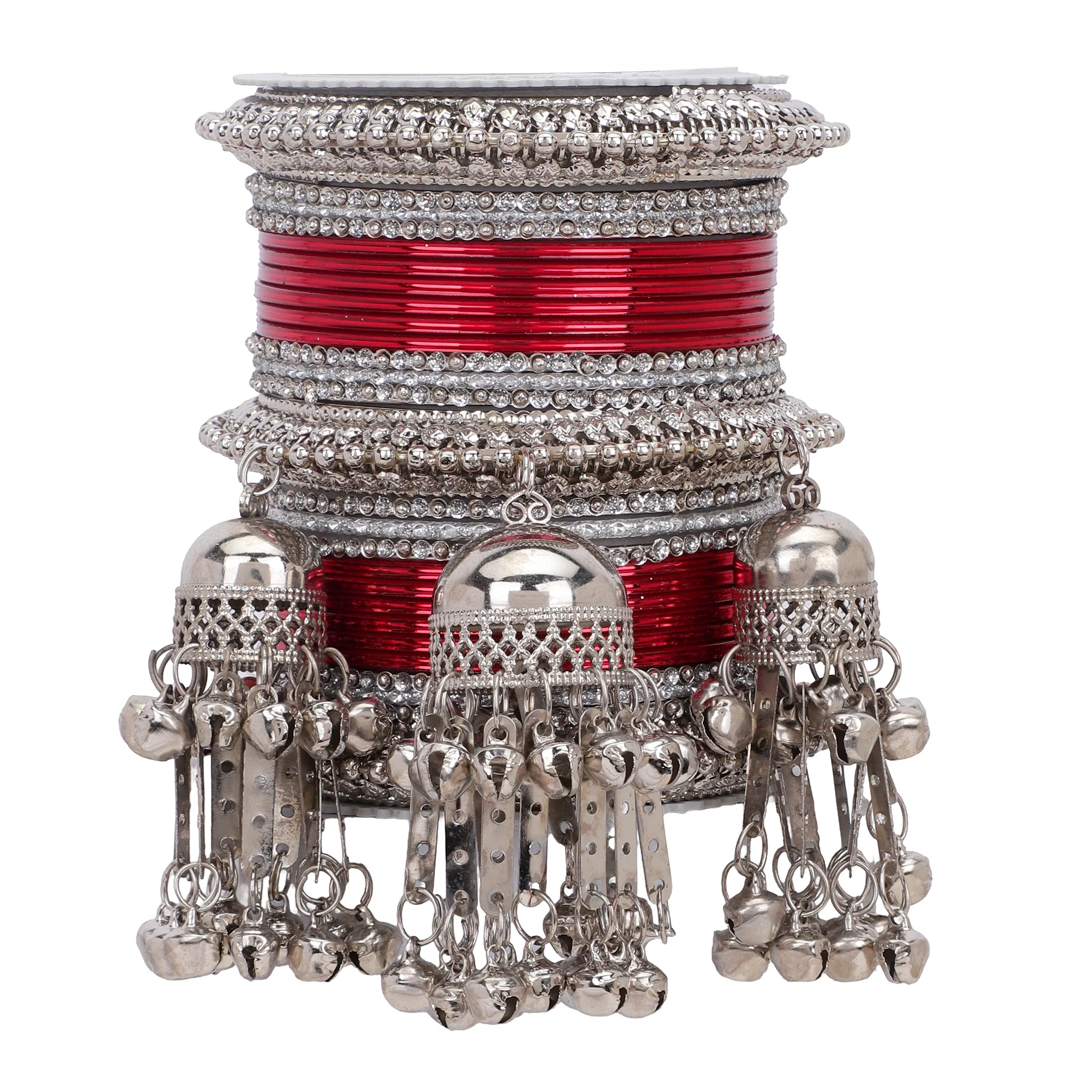 Silver Jhumki Bridal Bangle set by Leshya - Image 7