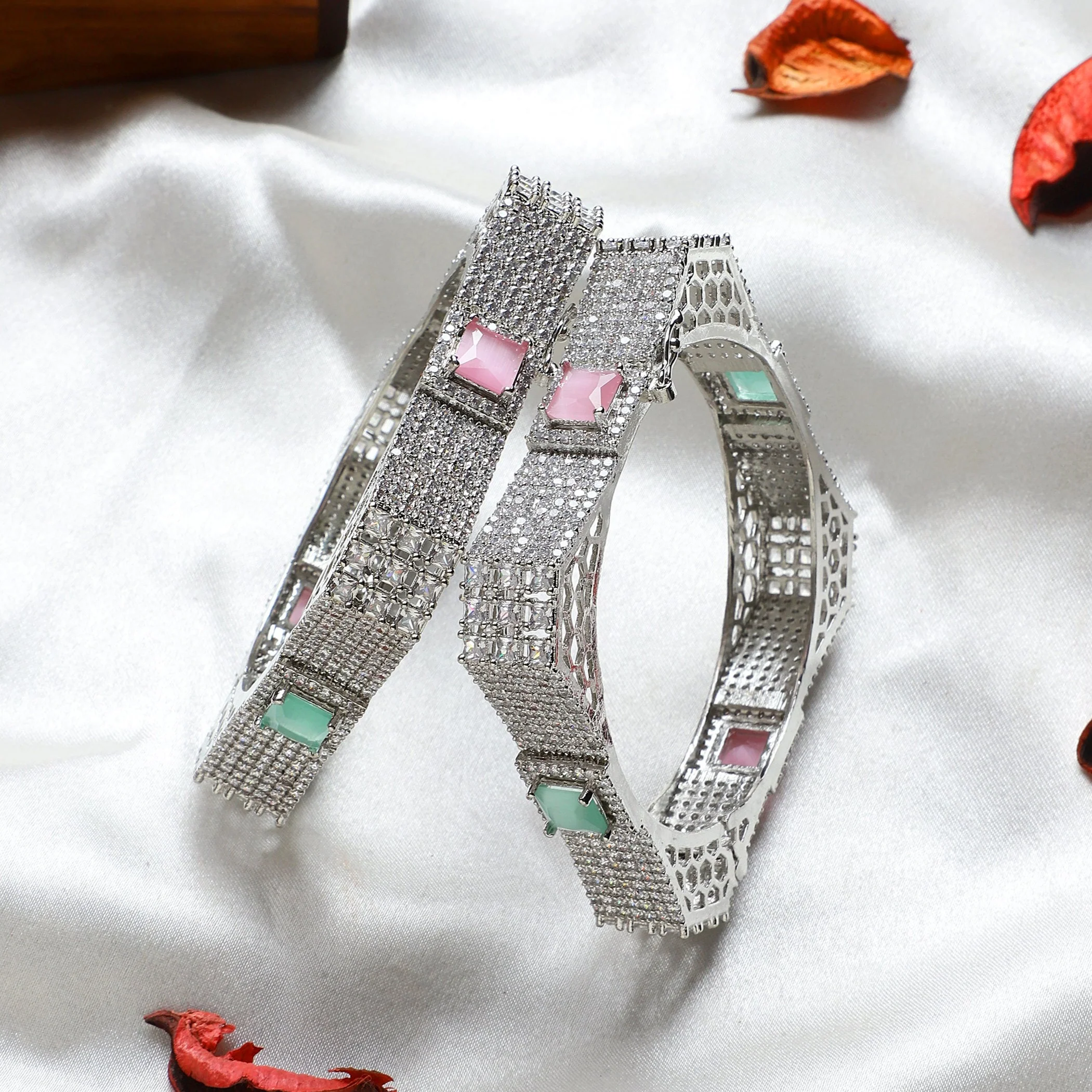 Beautiful Stone Studded AD kangan by Leshya - Image 2