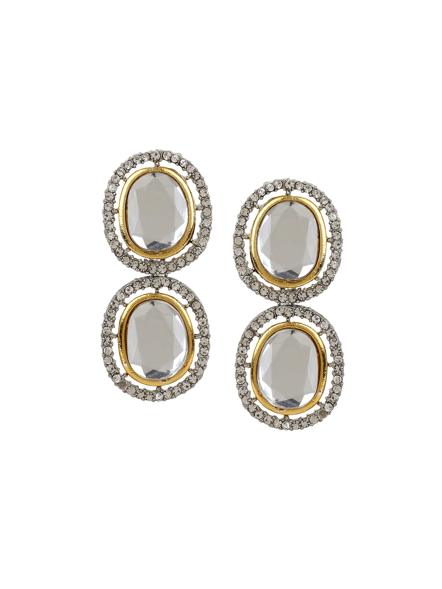 Oxidized Kundan Necklace with Earring and Maang Tikka by Leshya - Image 3
