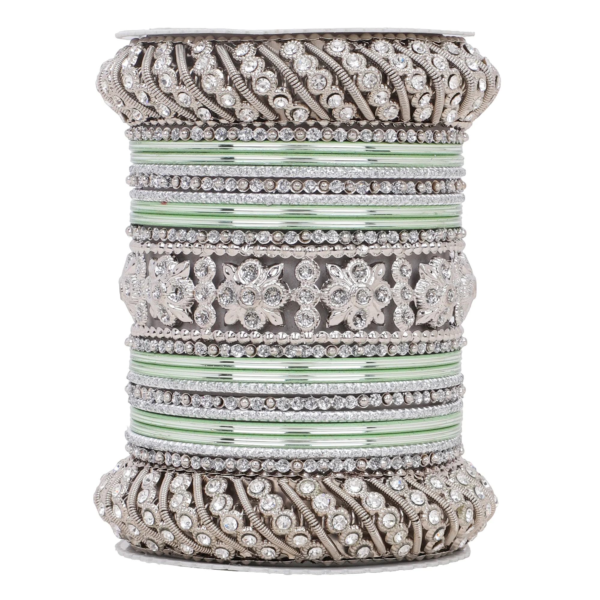 Silver Pacheli Bangle set by Leshya - Image 10