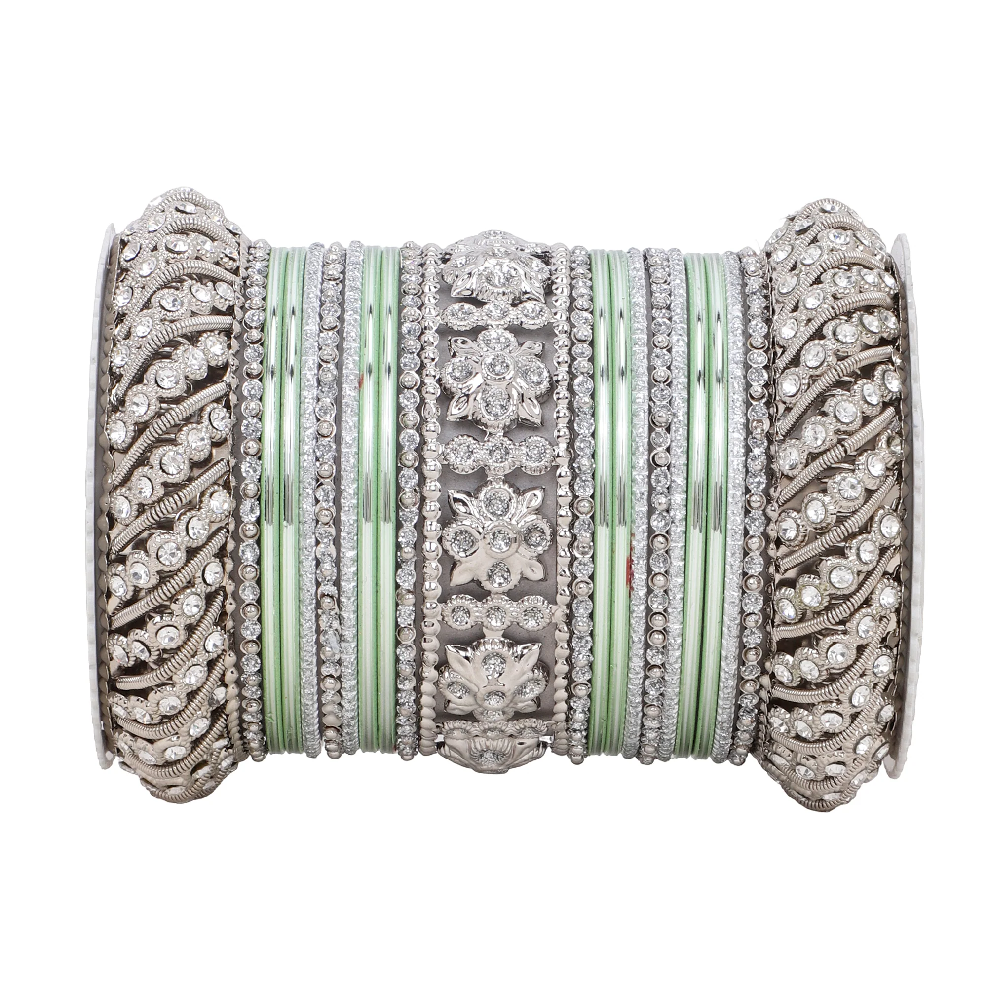 Silver Pacheli Bangle set by Leshya - Image 11