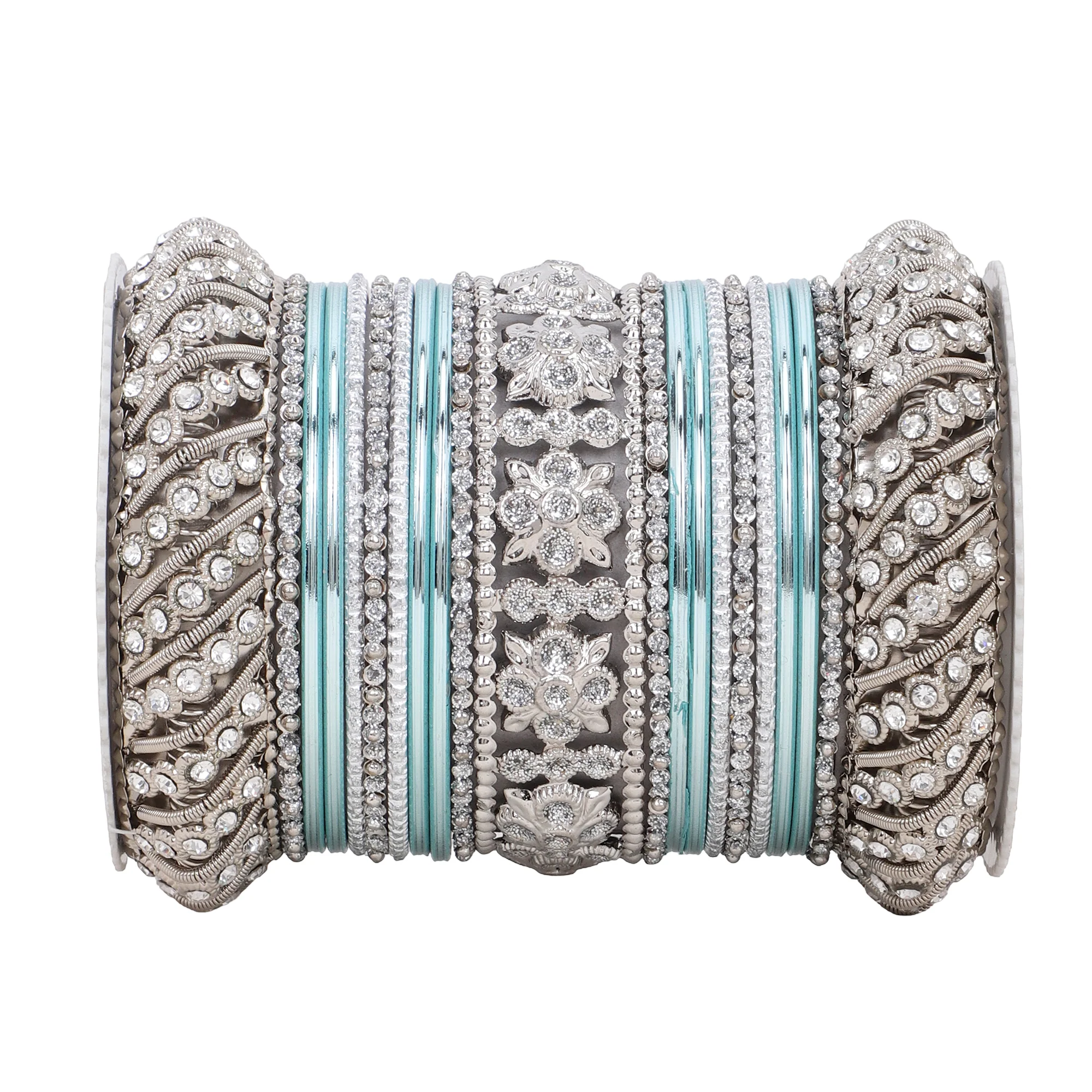 Silver Pacheli Bangle set by Leshya - Image 17
