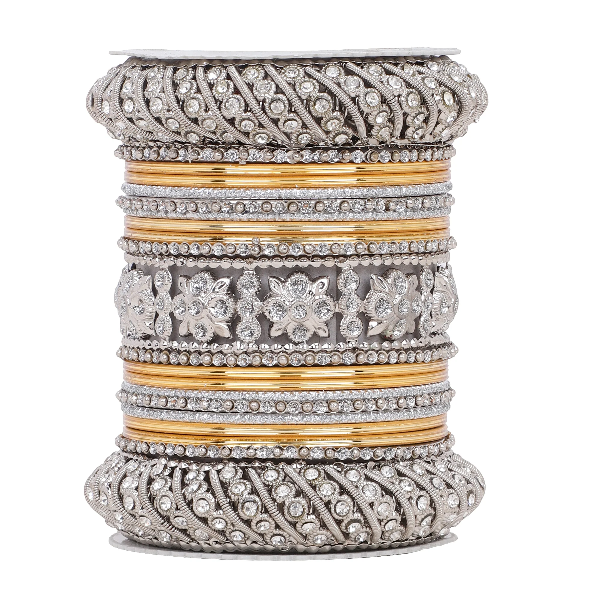 Silver Pacheli Bangle set by Leshya - Image 19
