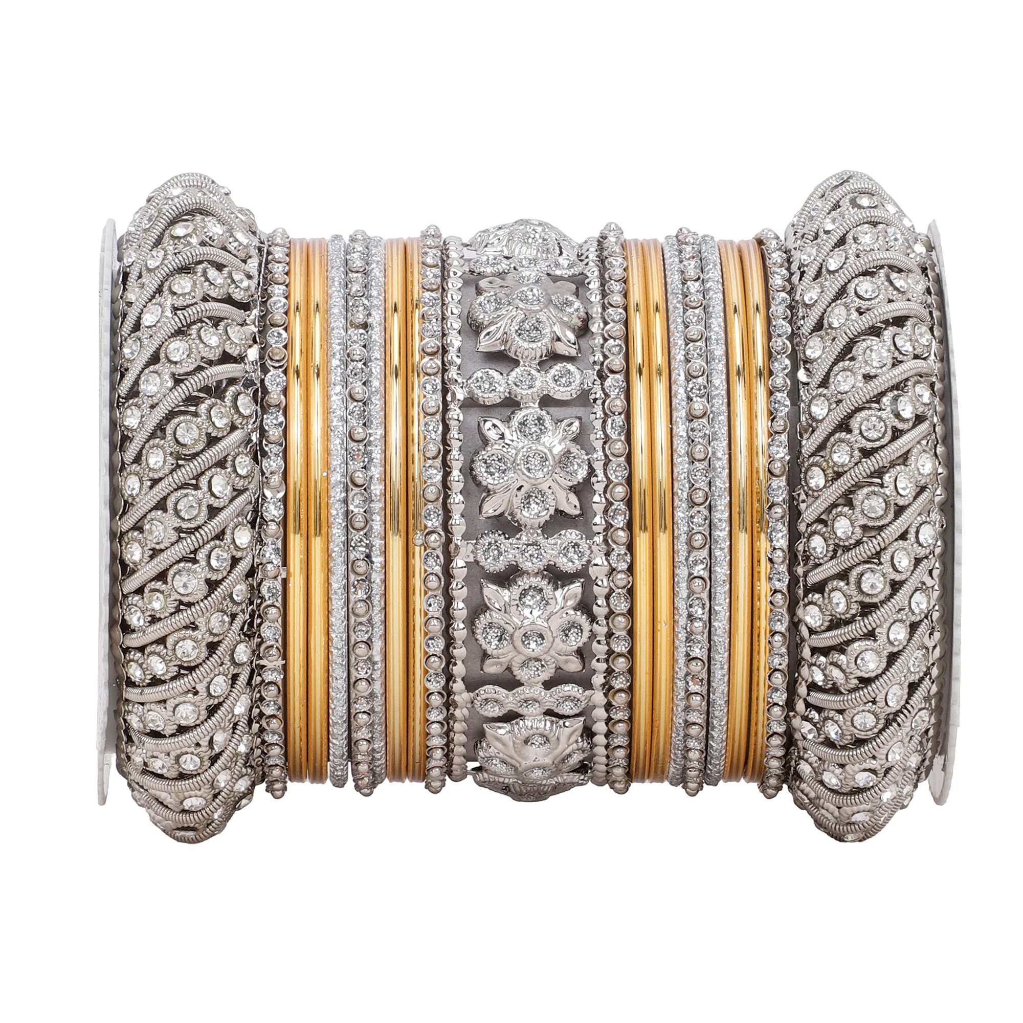 Silver Pacheli Bangle set by Leshya - Image 20