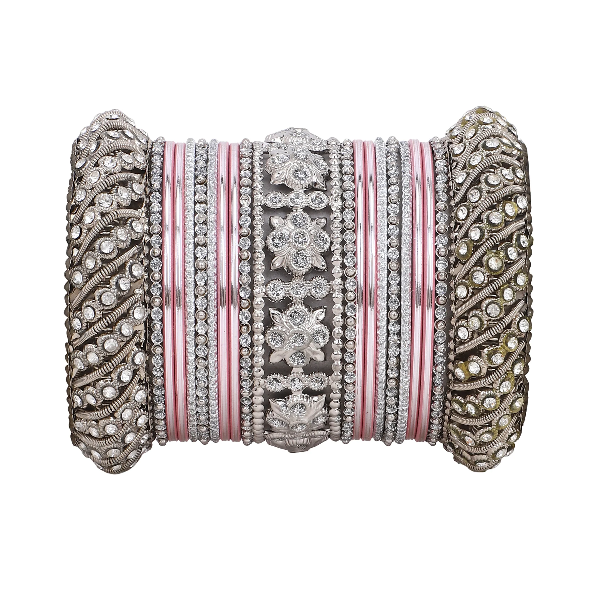 Silver Pacheli Bangle set by Leshya - Image 3