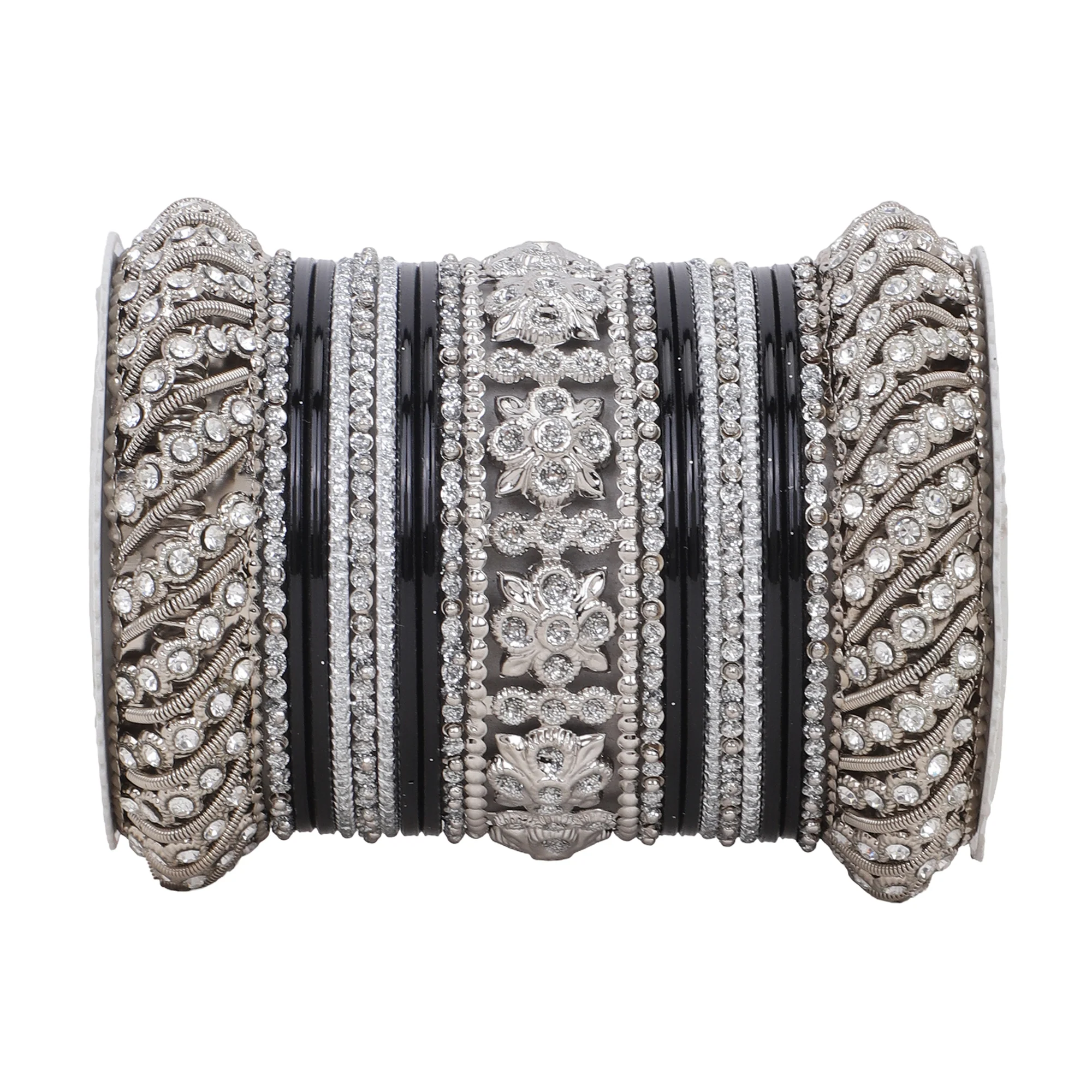 Silver Pacheli Bangle set by Leshya - Image 5