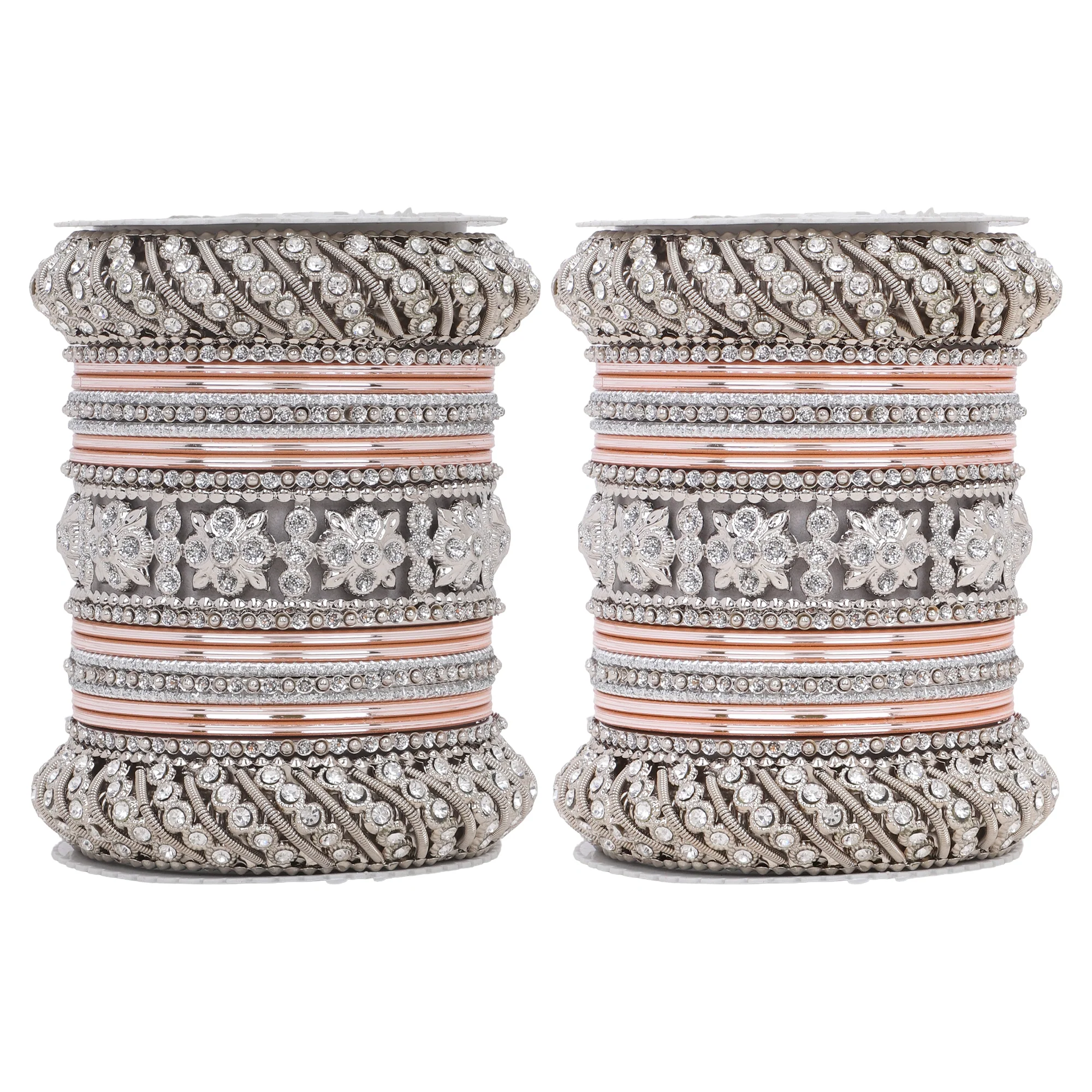 Silver Pacheli Bangle set by Leshya - Image 6