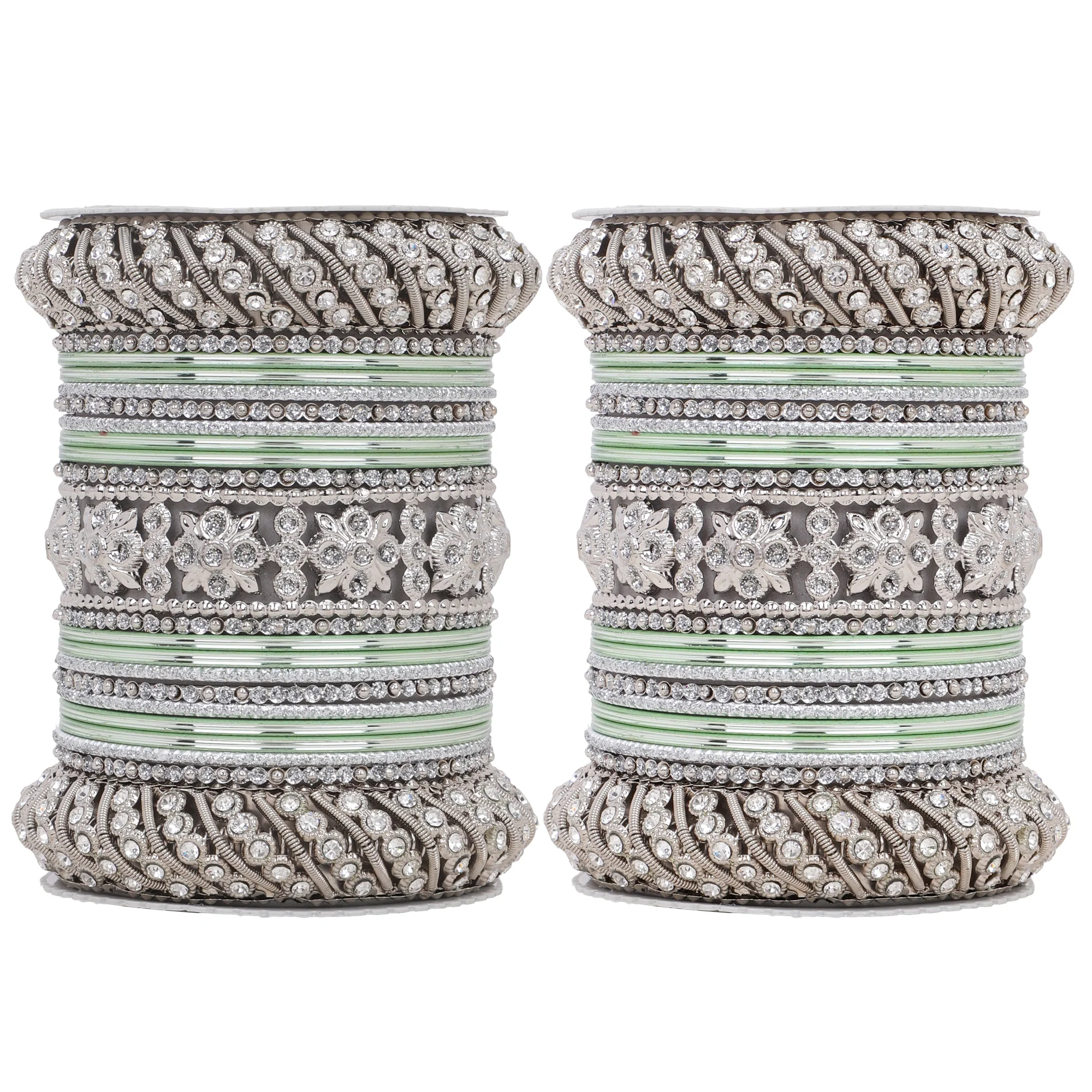 Silver Pacheli Bangle set by Leshya - Image 9