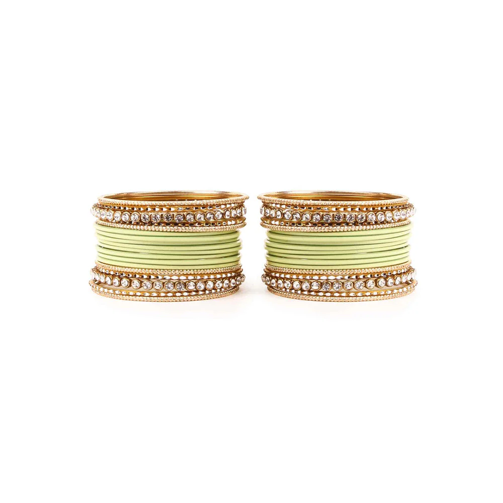 Simple Matte Textured Stone Bangle Set - Image 9