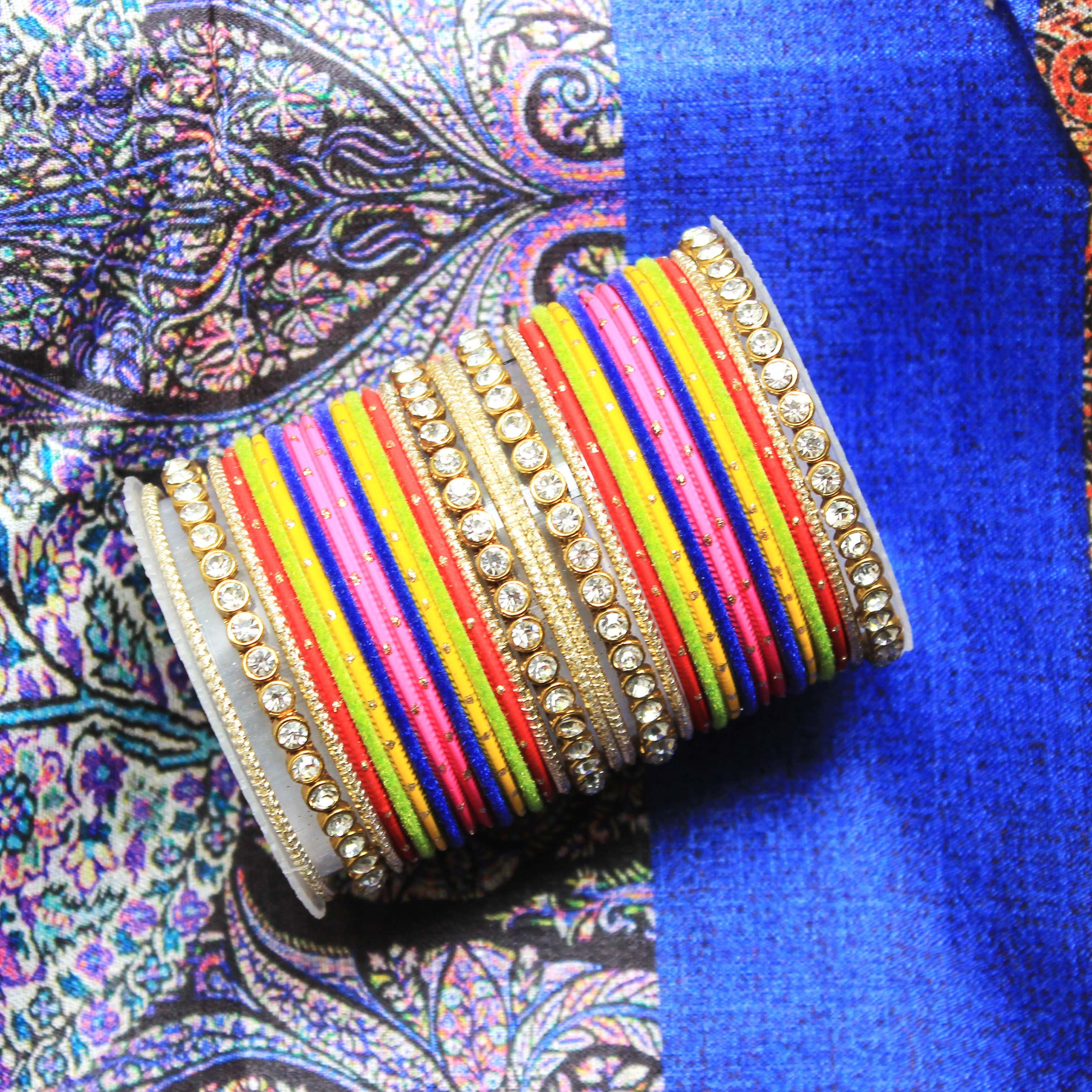 Simple Matte Textured Stone Bangle Set - Image 14