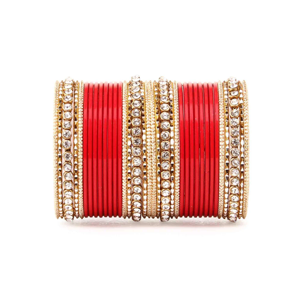 Simple Matte Textured Stone Bangle Set - Image 3
