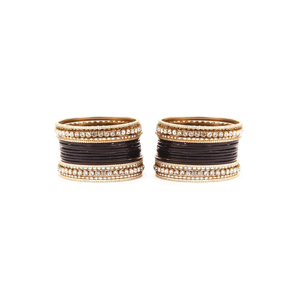 Simple Matte Textured Stone Bangle Set - Image 7