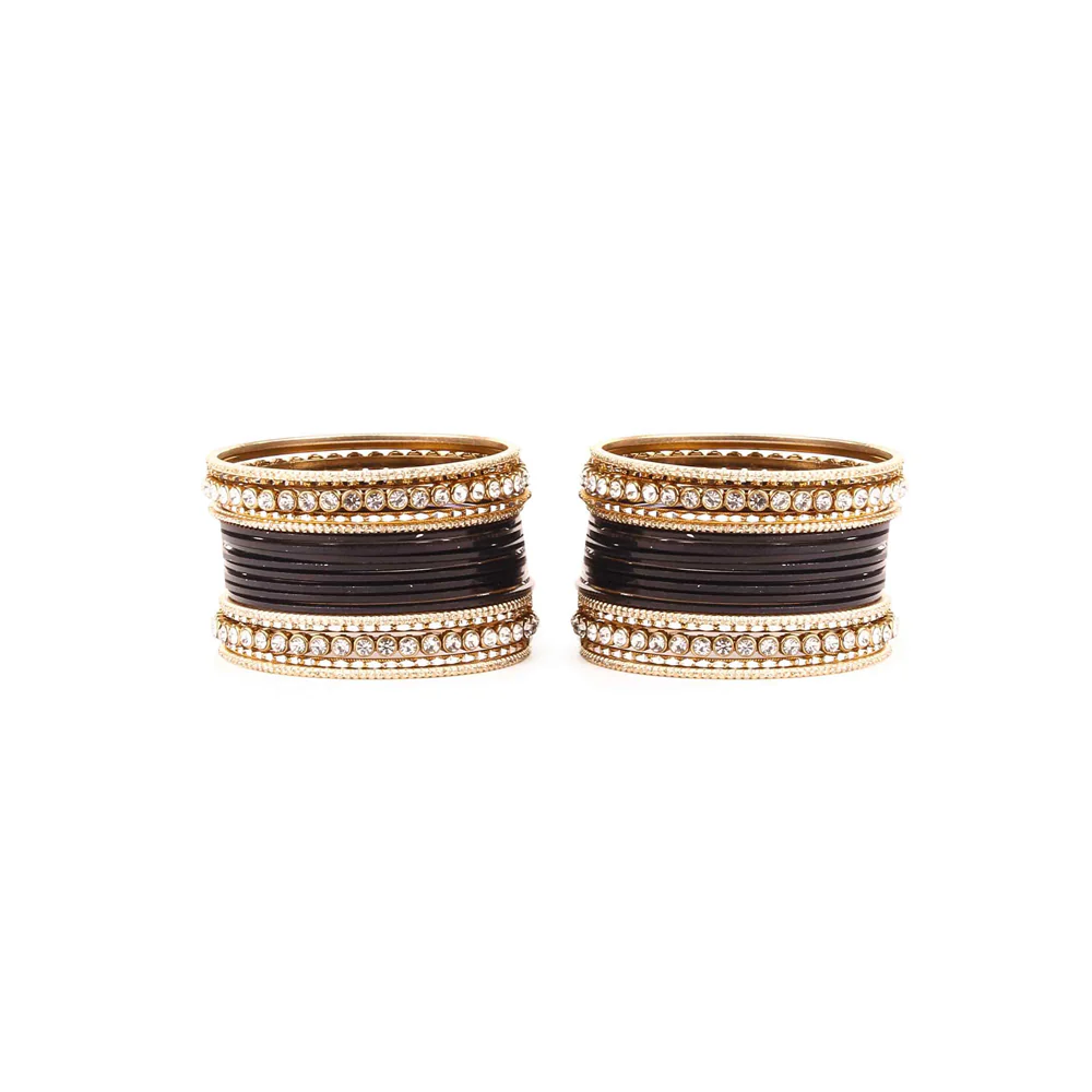 Simple Matte Textured Stone Bangle Set - Image 5