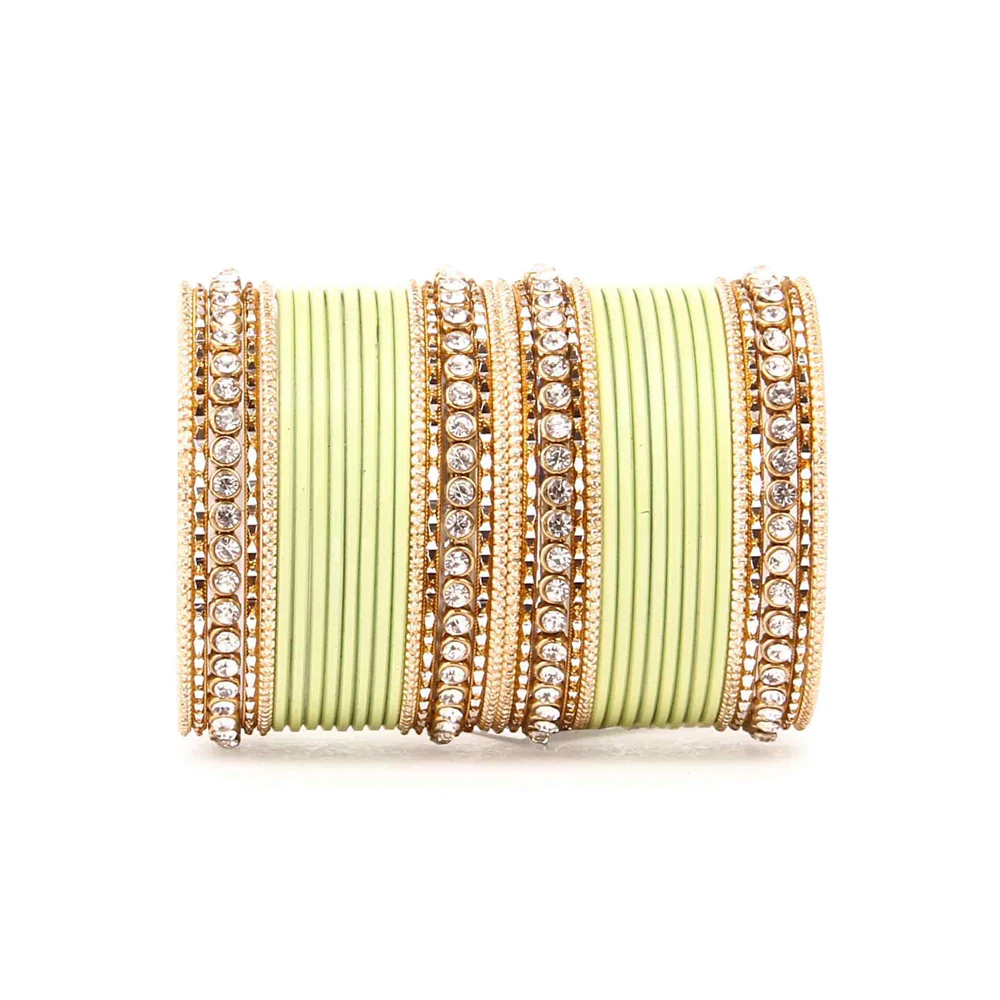 Simple Matte Textured Stone Bangle Set - Image 8
