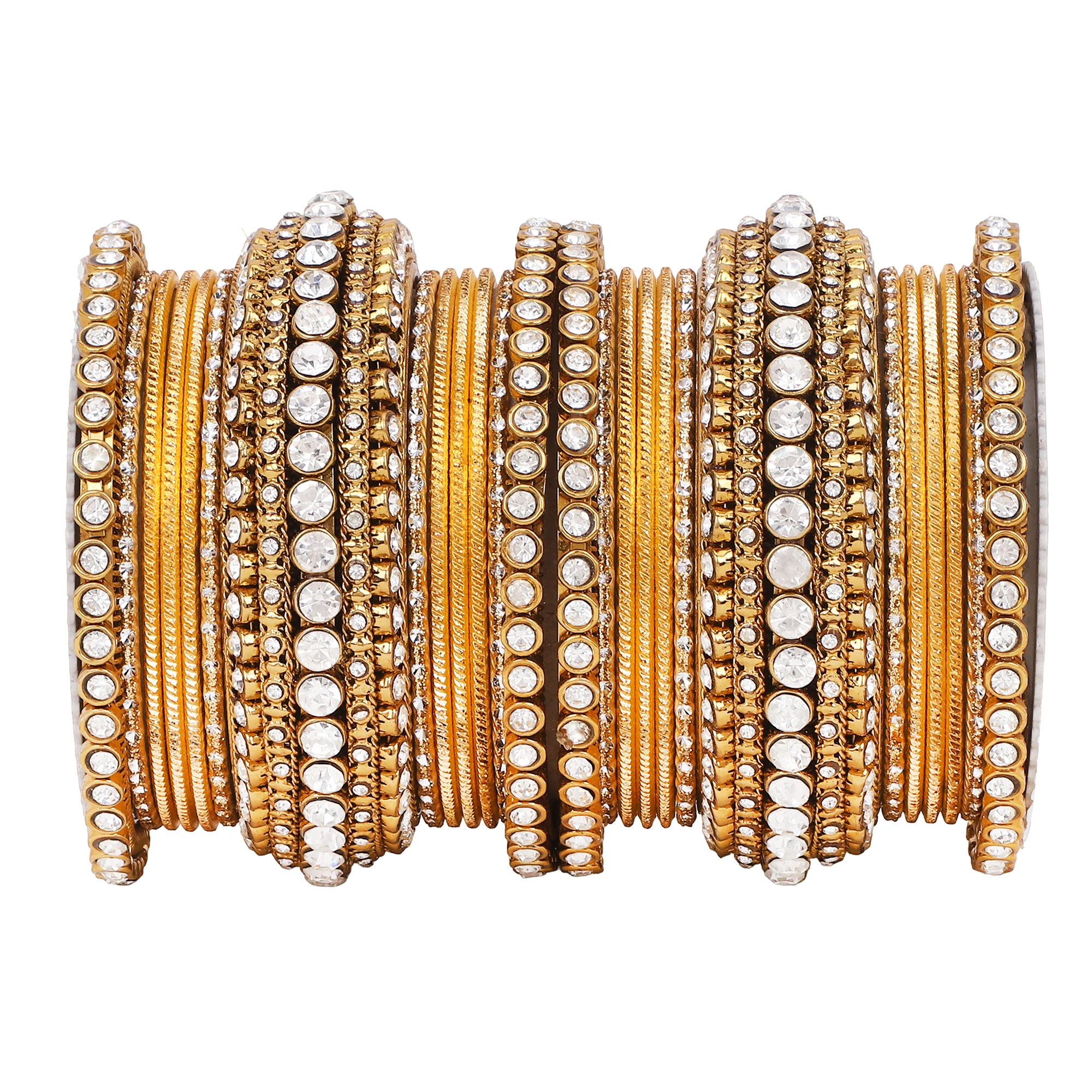 Stone bangle set with shimmer Bangles by Leshya - Image 3