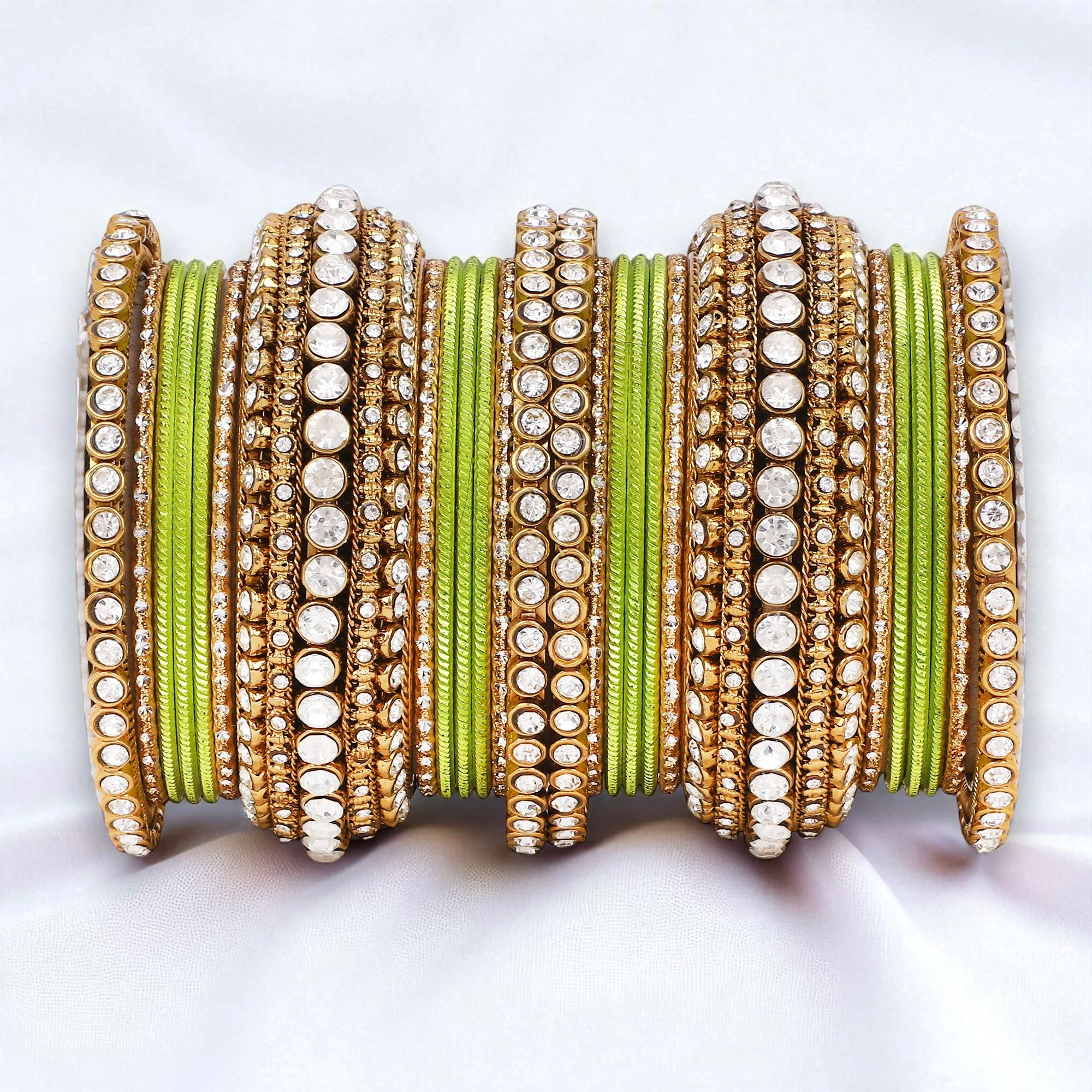 Stone bangle set with shimmer Bangles by Leshya - Image 4