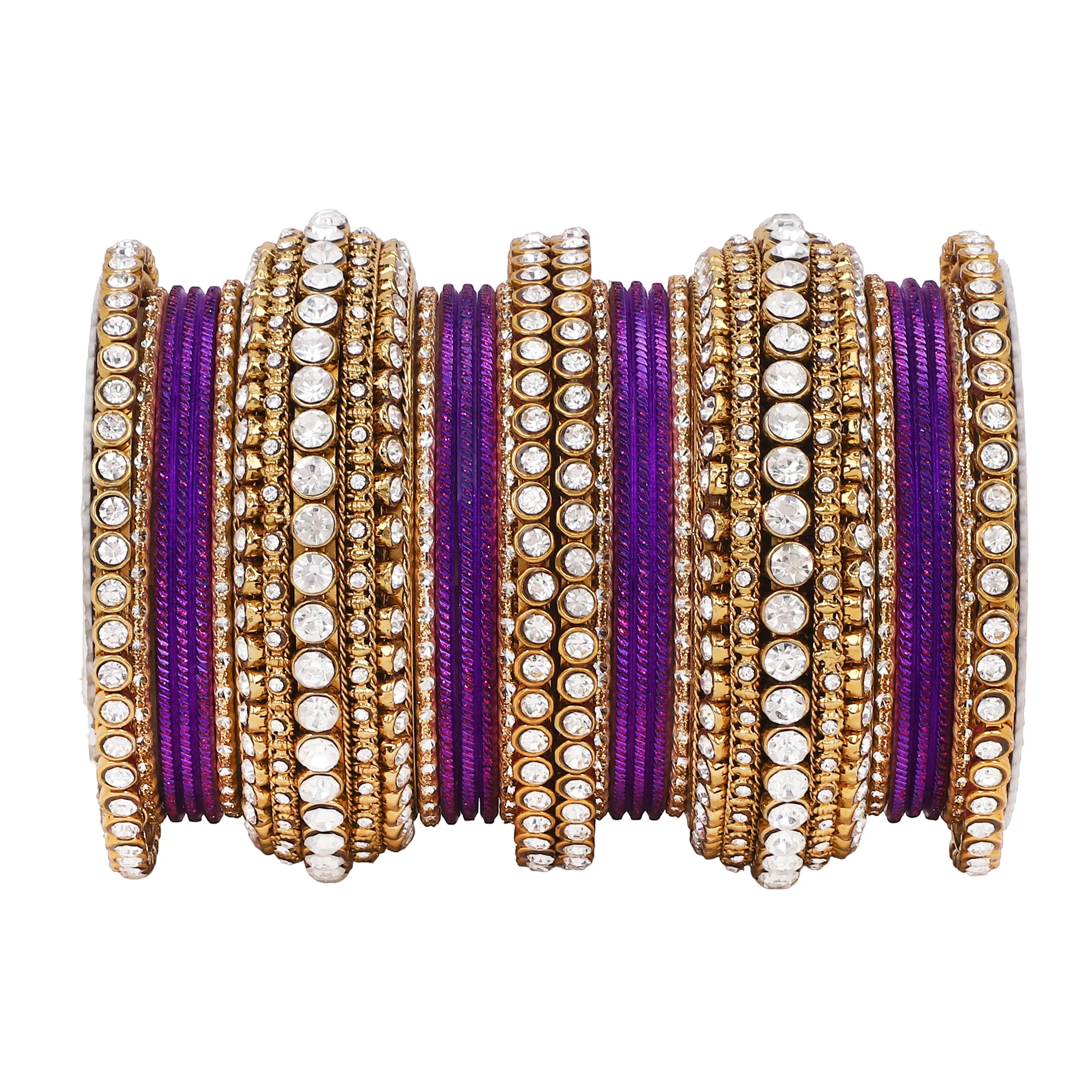 Stone bangle set with shimmer Bangles by Leshya - Image 9
