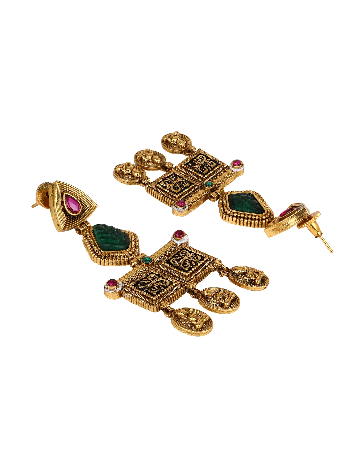 Temple Jewellery Earring with Goddess Symbol Drops by Leshya - Image 5