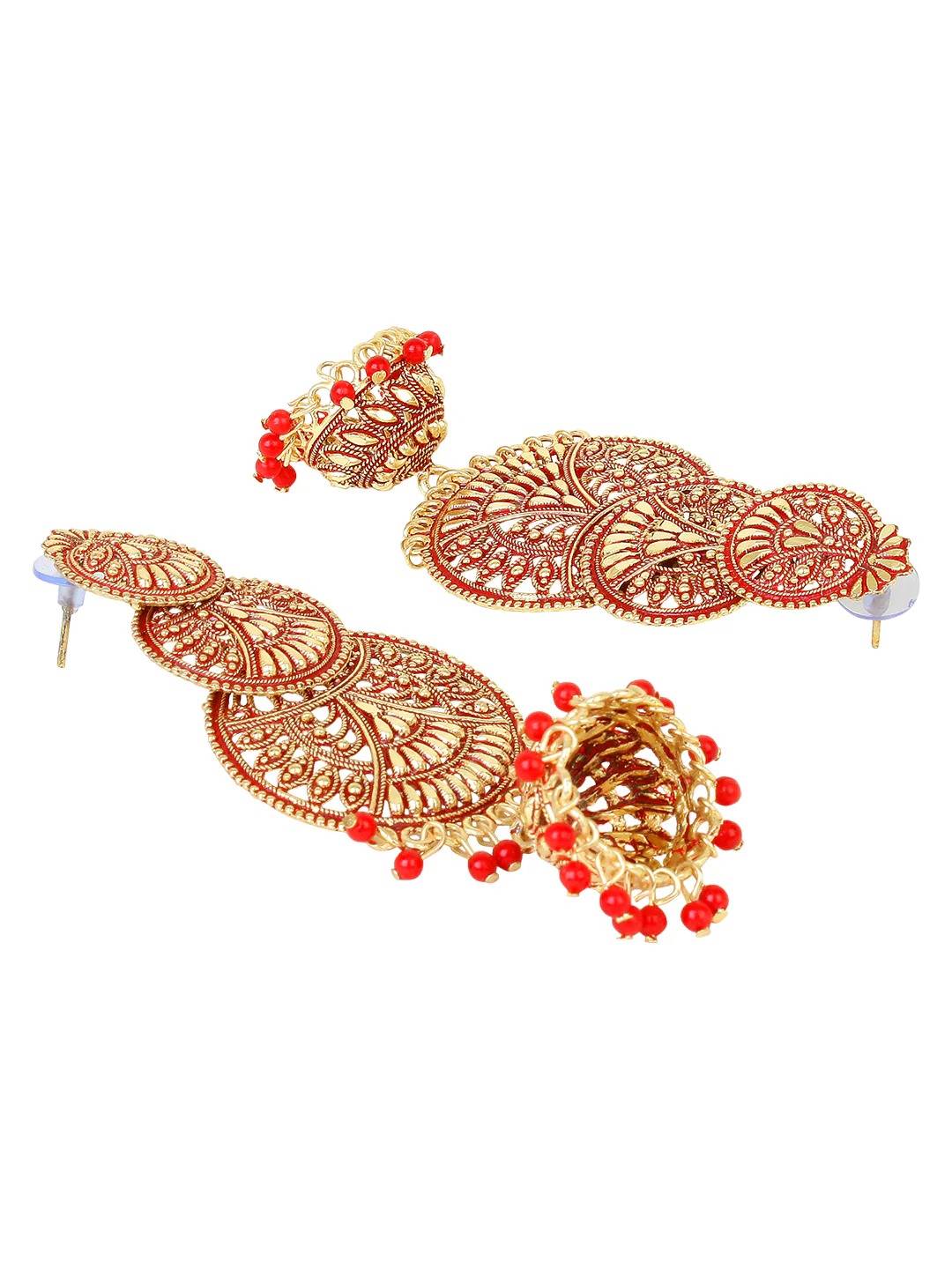 Traditional 3 Tier Jhumki Earring by Leshya - Image 3