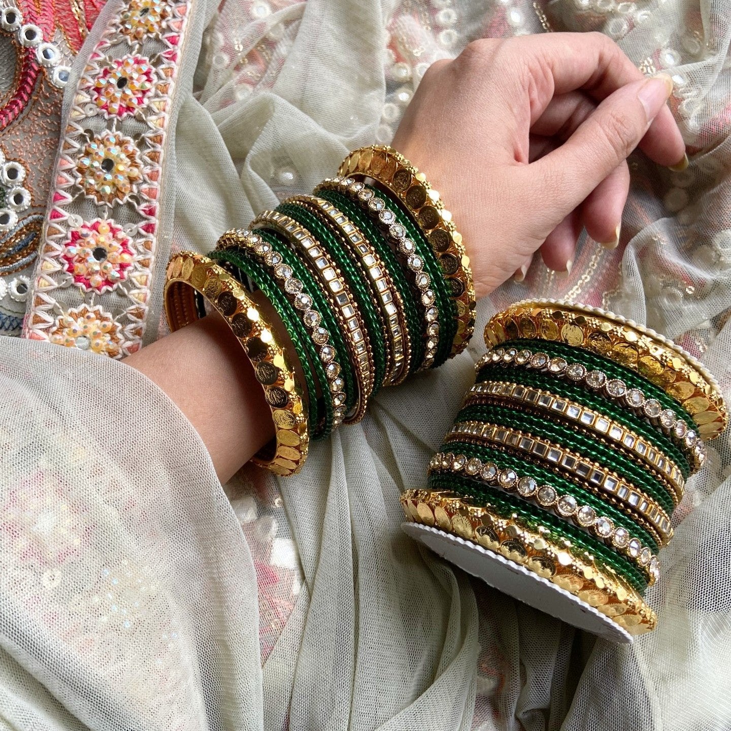 Traditional Bangle Set for two hands By Leshya - Image 2