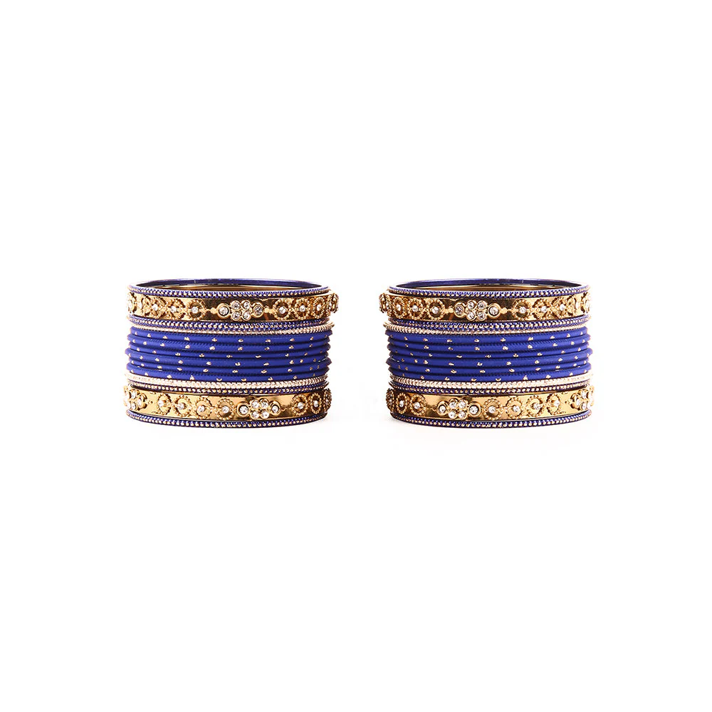 Traditional Bangle Set With Golden Dotted Bangles Plus Size - Image 7