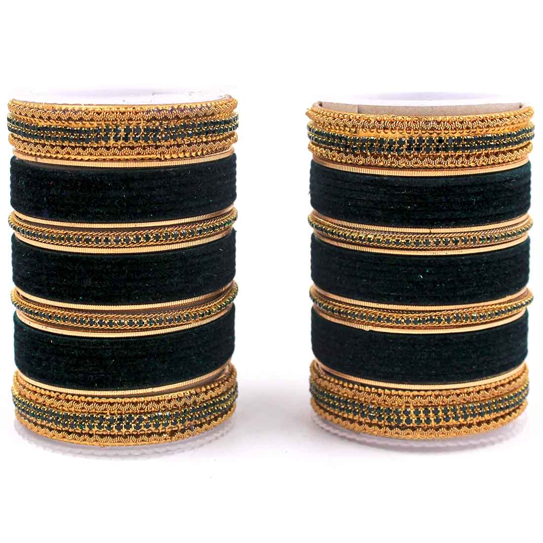 Traditional Brass based Bangle set by Leshya for Both Hands - Image 4