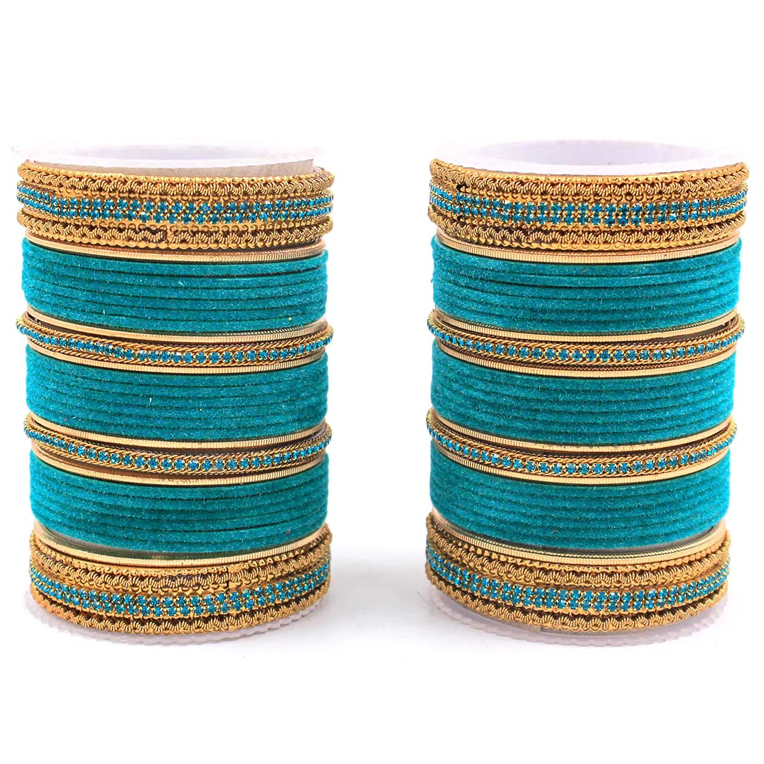 Traditional Brass based Bangle set by Leshya for Both Hands - Image 5