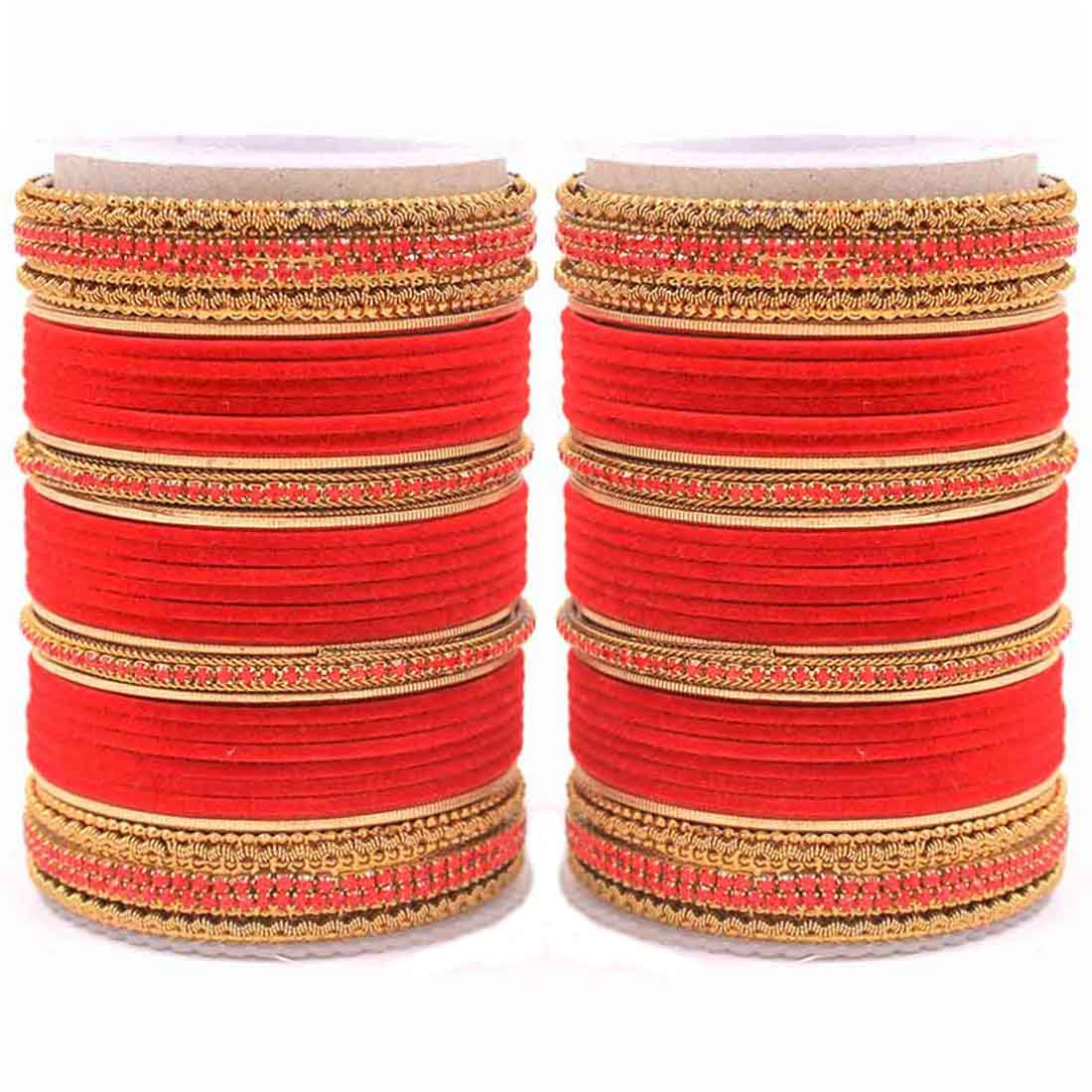Traditional Brass based Bangle set by Leshya for Both Hands - Image 6