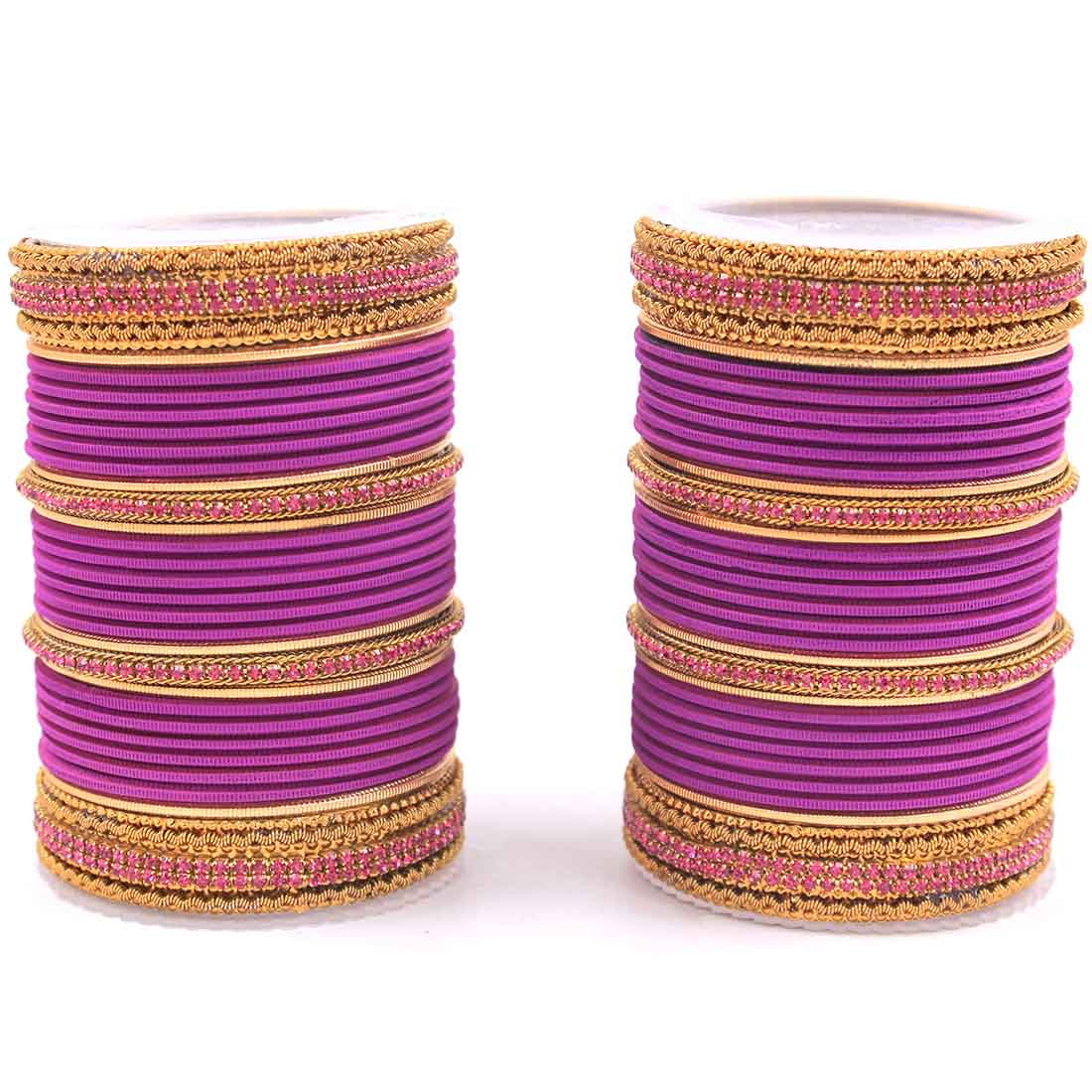 Traditional Brass based Bangle set by Leshya for Both Hands - Image 7
