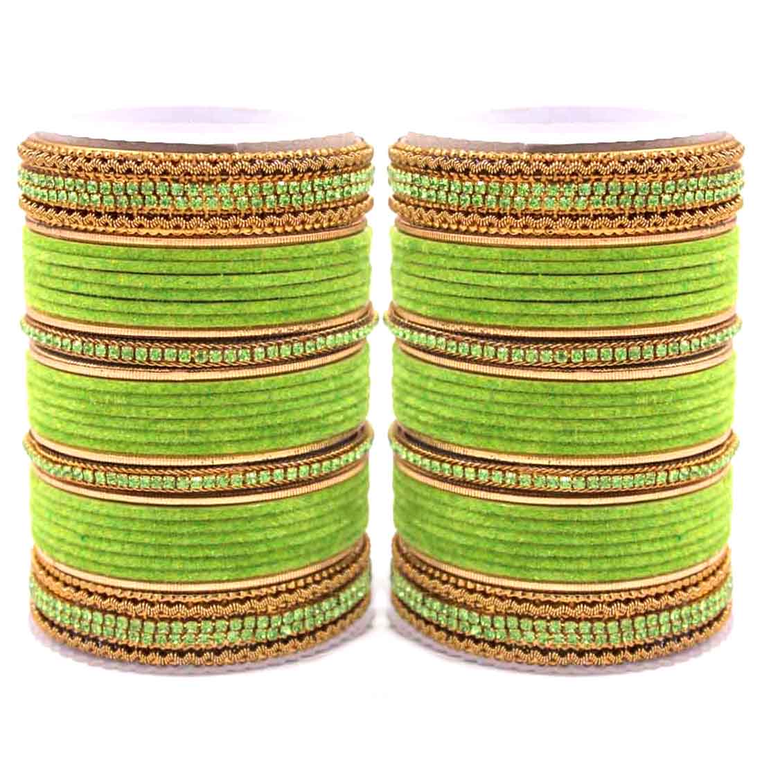 Traditional Brass based Bangle set by Leshya for Both Hands - Image 9