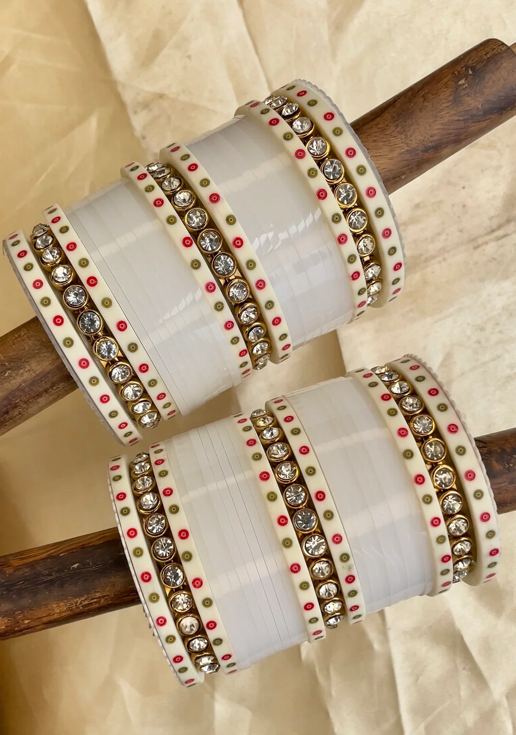 Traditional Bridal Chura with Stone Kada by Leshya - Image 4