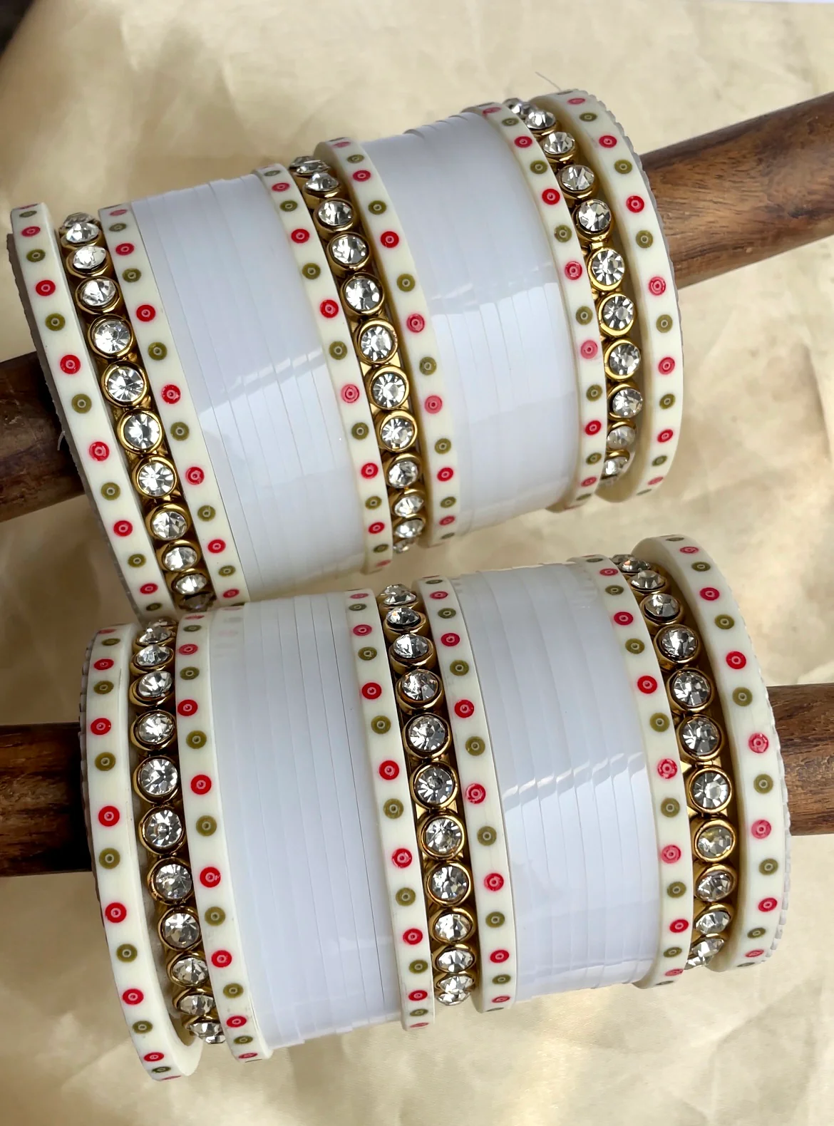 Traditional Bridal Chura with Stone Kada by Leshya - Image 5