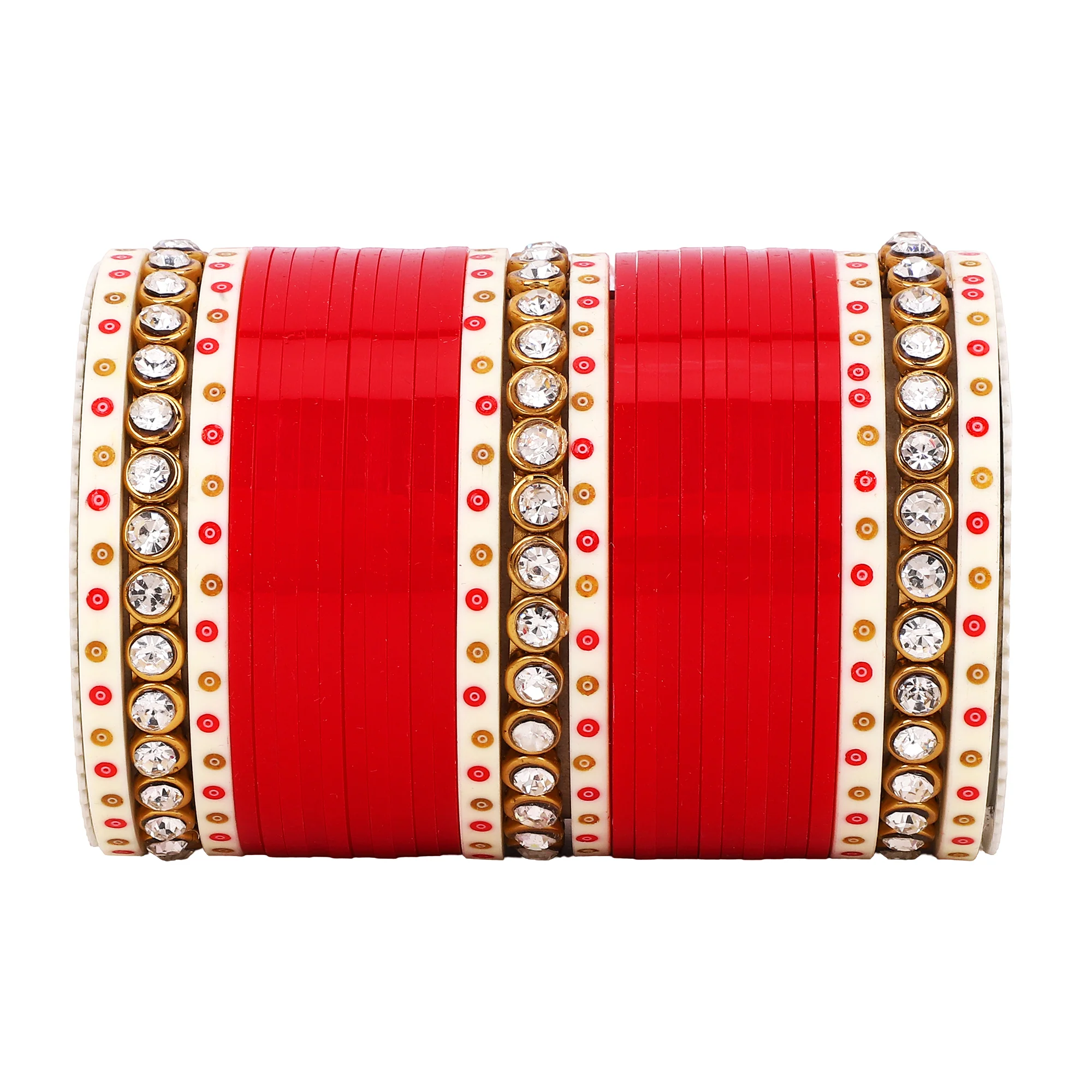Traditional Bridal Chura with Stone Kada by Leshya - Image 6