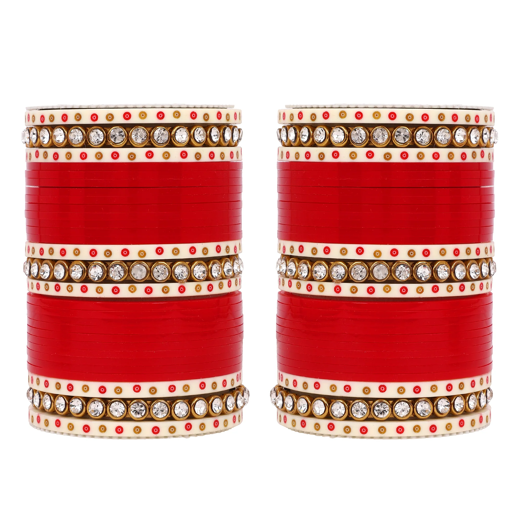 Traditional Bridal Chura with Stone Kada by Leshya - Image 7