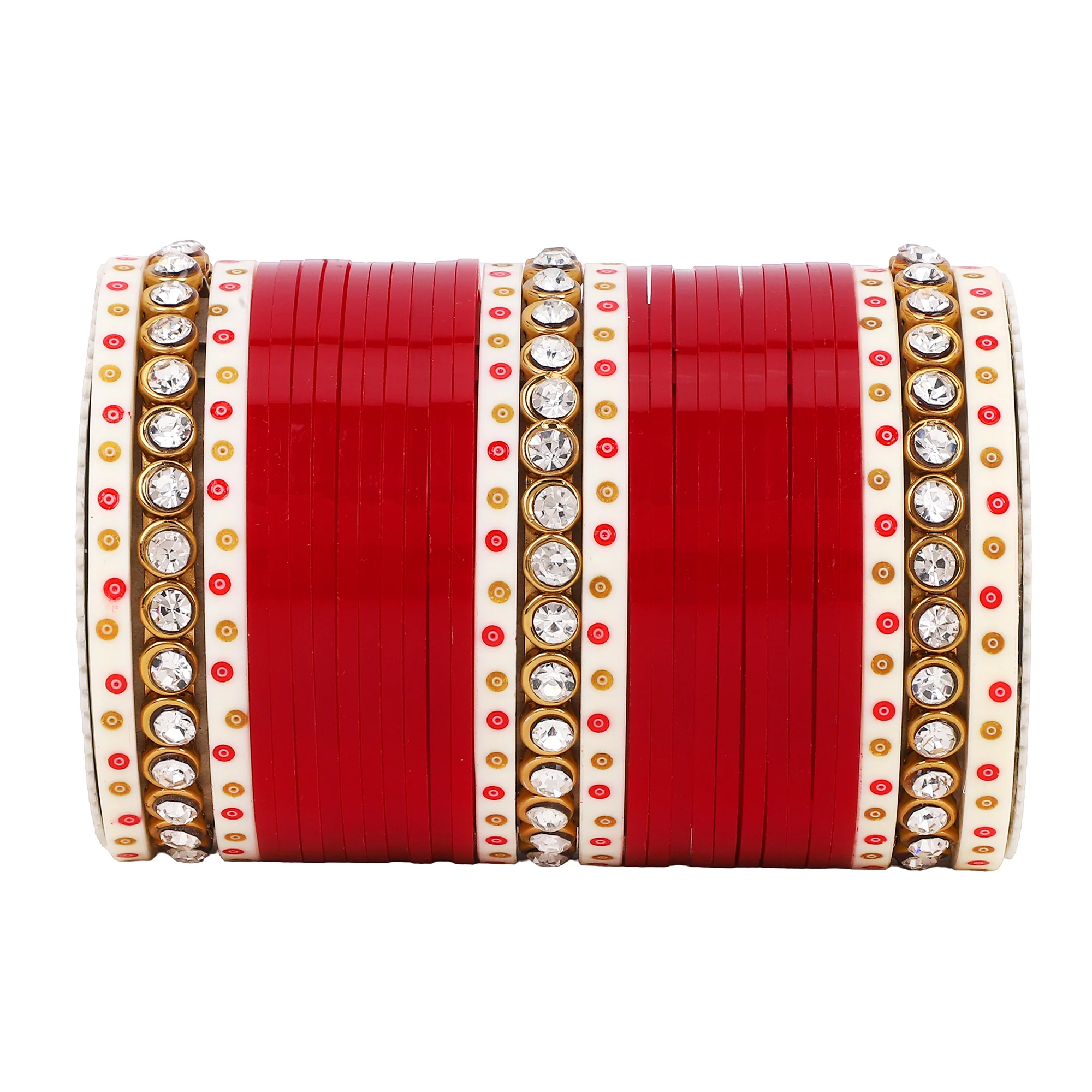 Traditional Bridal Chura with Stone Kada by Leshya - Image 9