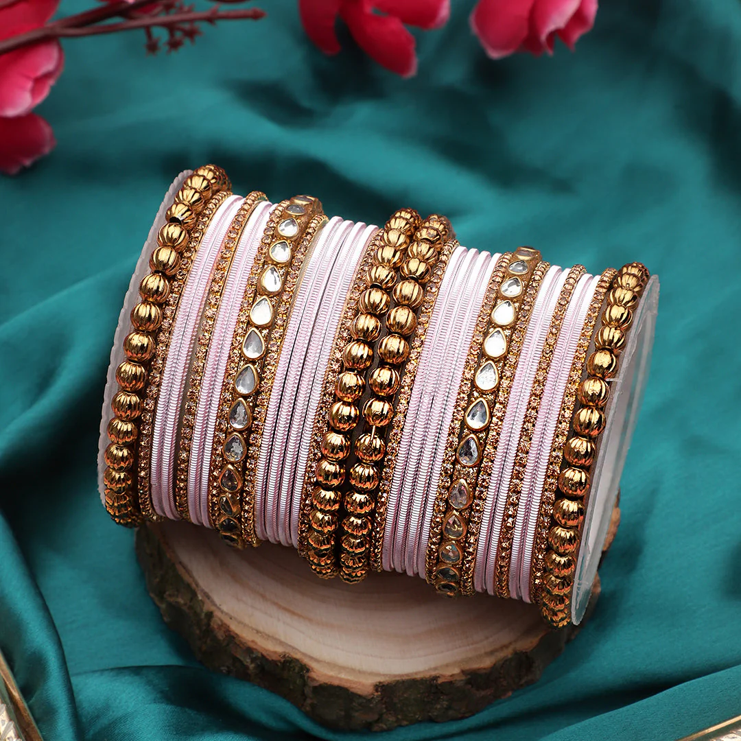 Traditional Ethnic Bangle Set by Leshya for women for both hands - Image 3
