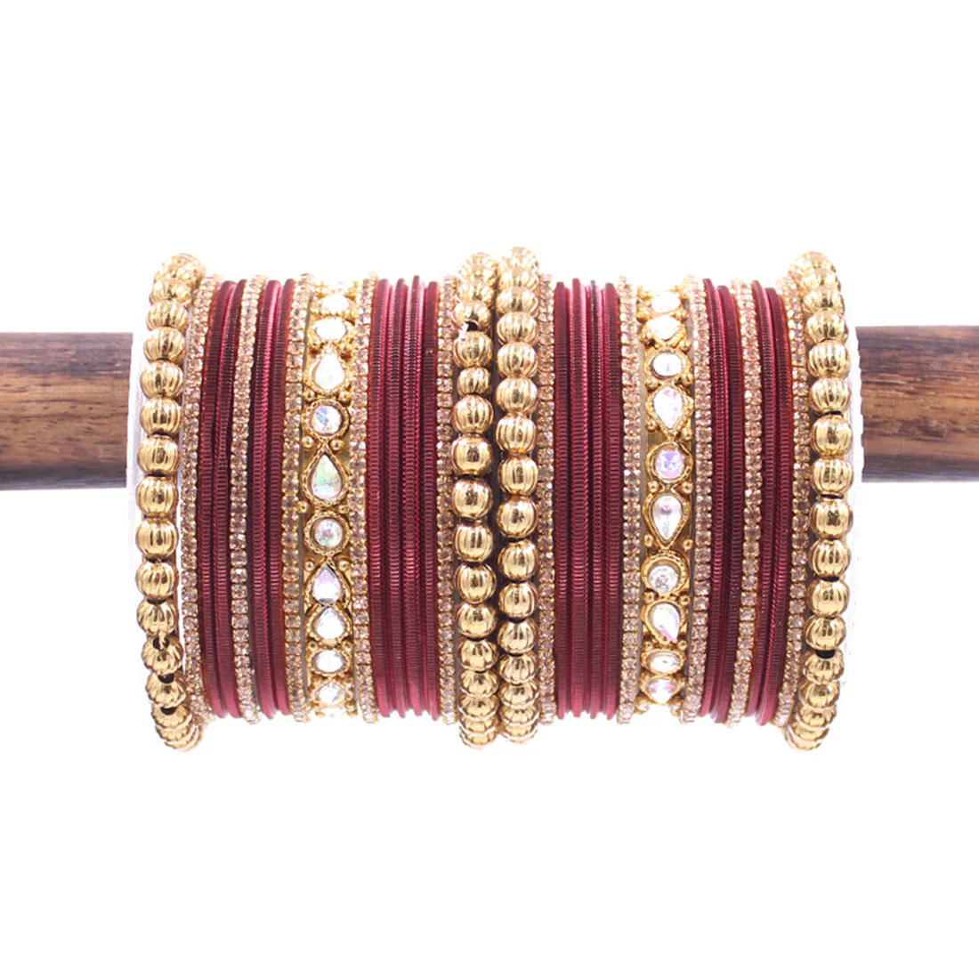 Traditional Ethnic Bangle Set by Leshya for women for both hands Plus size - Image 11