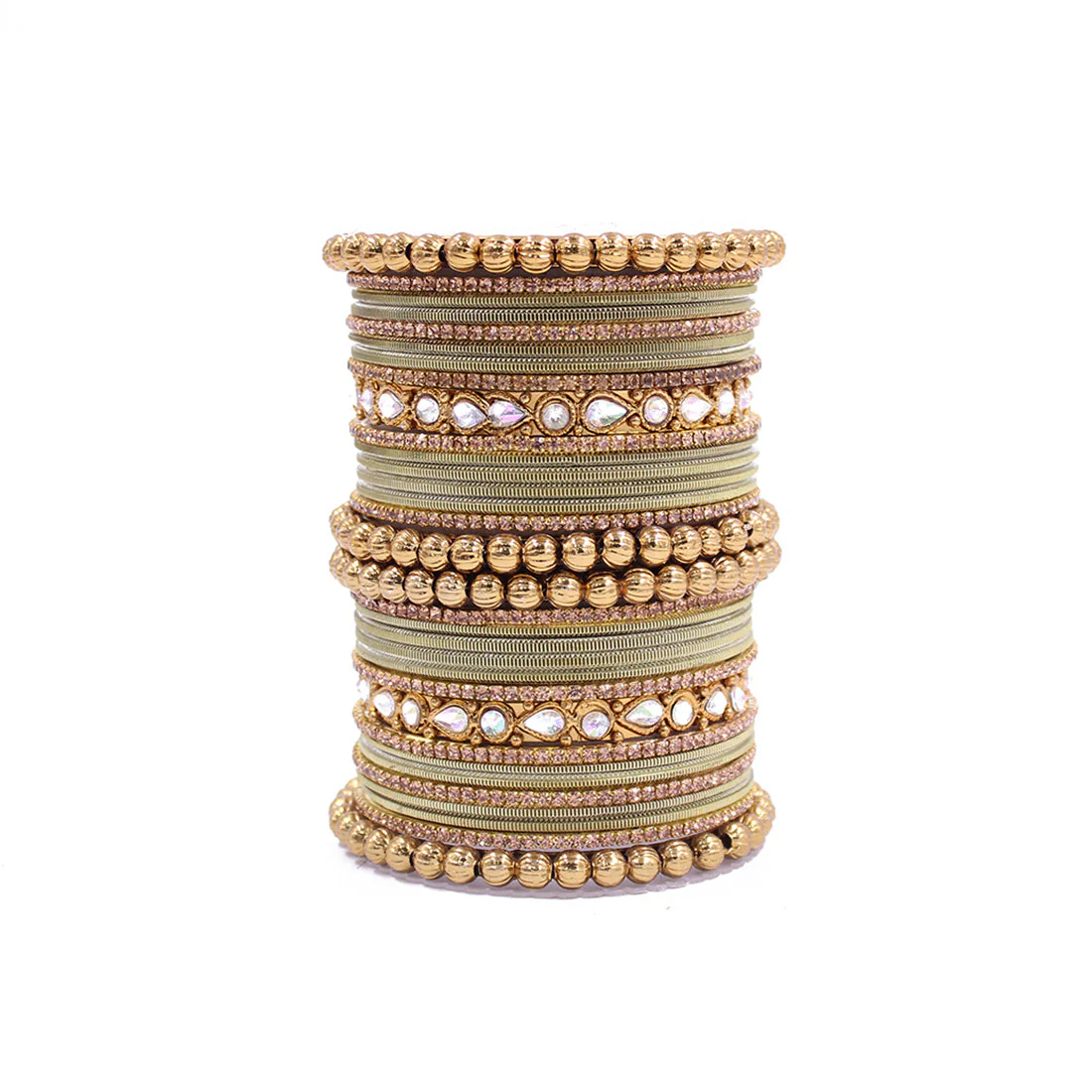 Traditional Ethnic Bangle Set by Leshya for women for both hands Plus size - Image 12