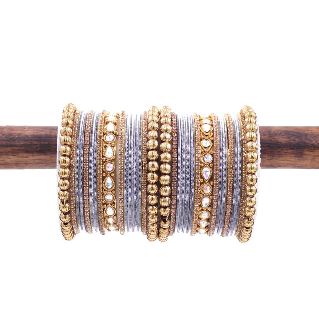Traditional Ethnic Bangle Set by Leshya for women for both hands Plus size - Image 9