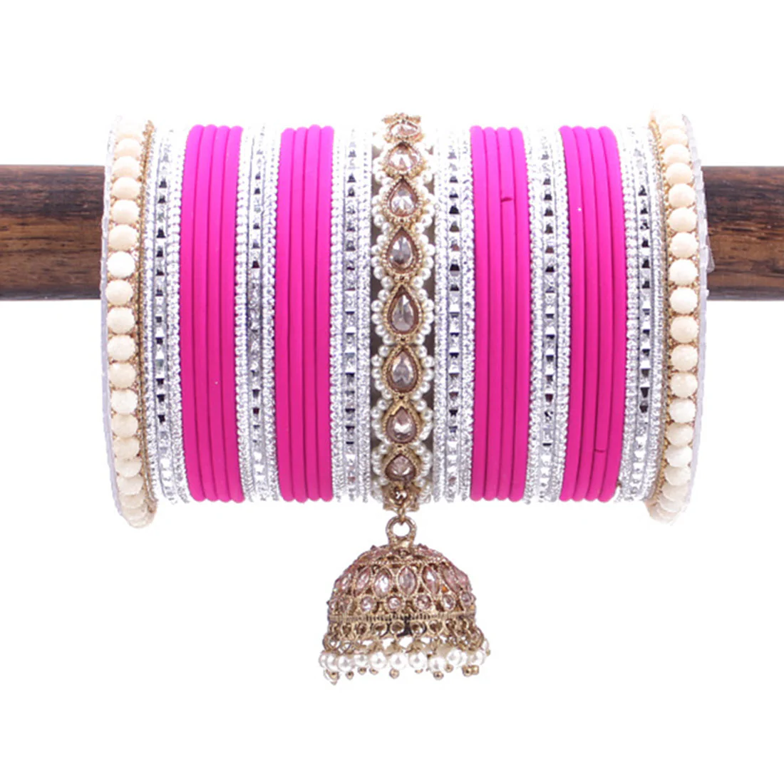 Traditional Ethnic Bangle Set with Jhumki by Leshya for women - Image 2