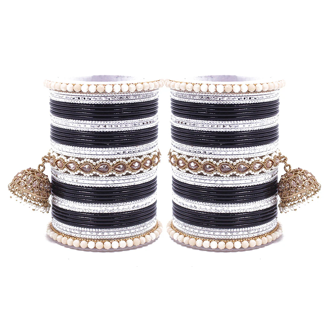 Traditional Ethnic Bangle Set with Jhumki by Leshya for women - Image 5