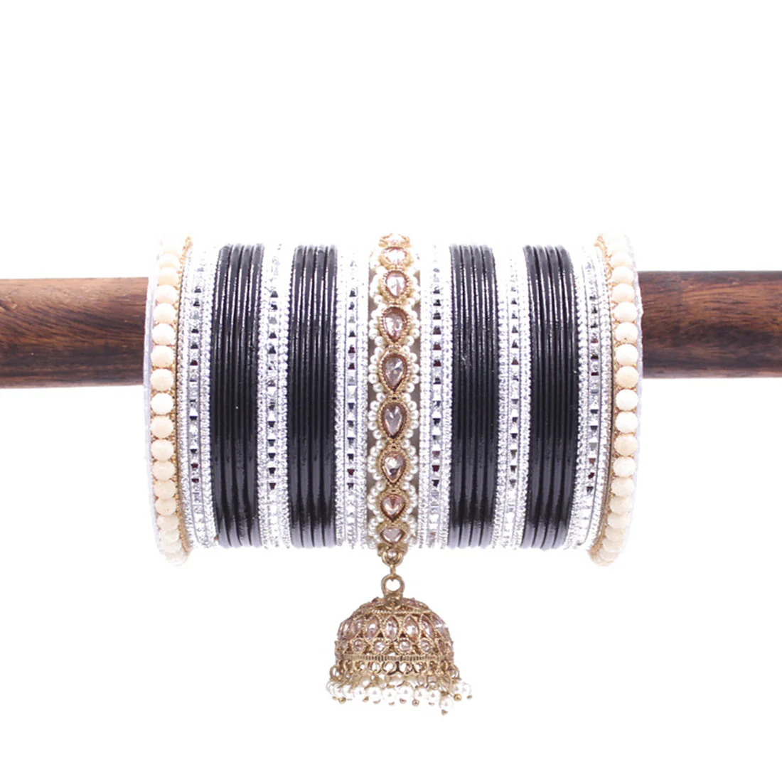 Traditional Ethnic Bangle Set with Jhumki by Leshya for women - Image 2