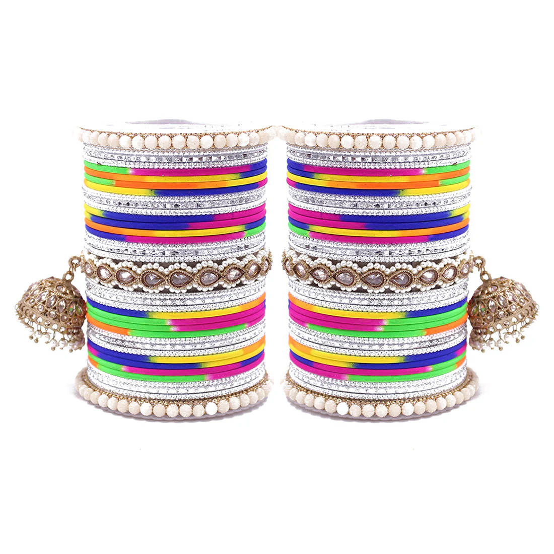 Traditional Ethnic Bangle Set with Jhumki by Leshya for women - Image 3