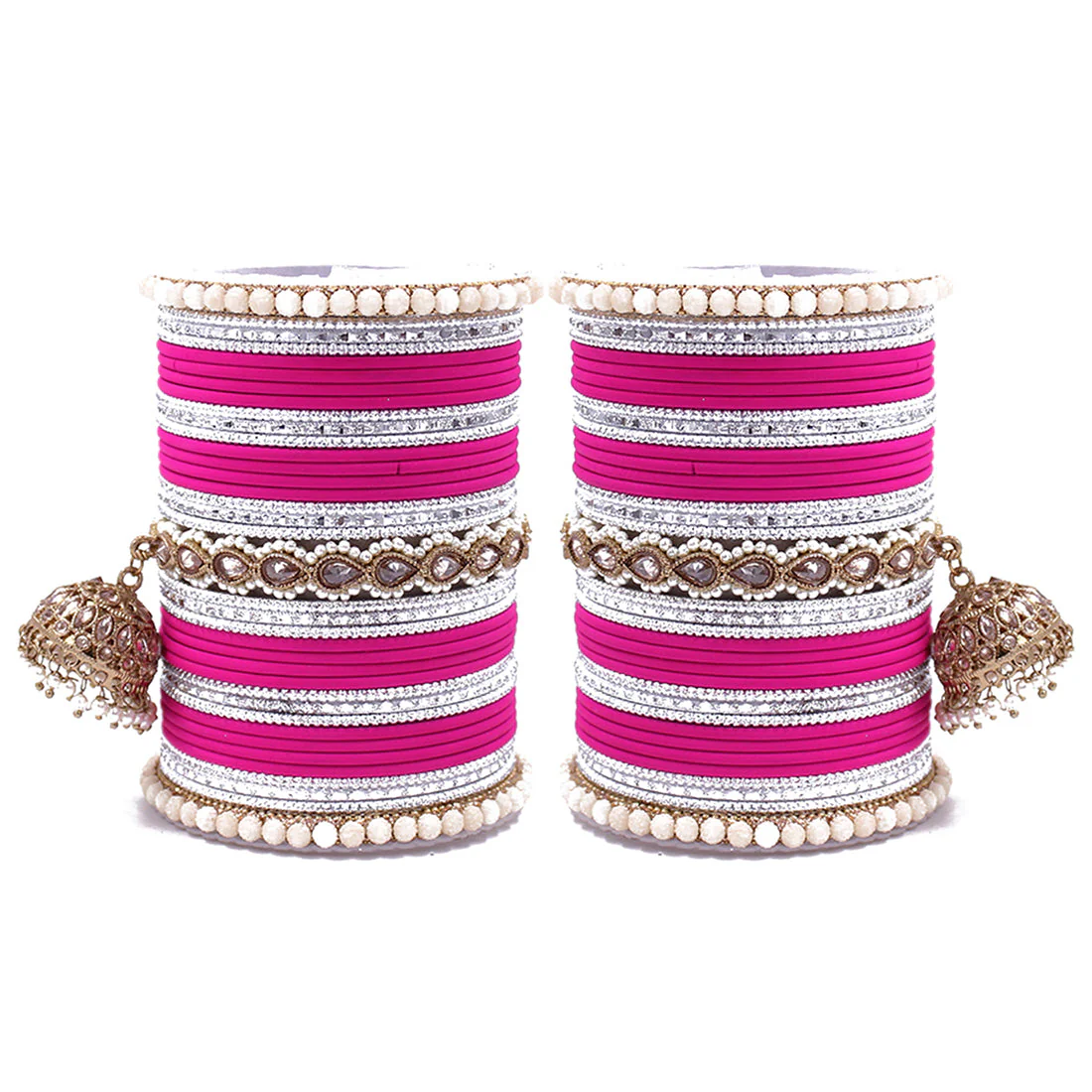 Traditional Ethnic Bangle Set with Jhumki by Leshya for women - Image 5
