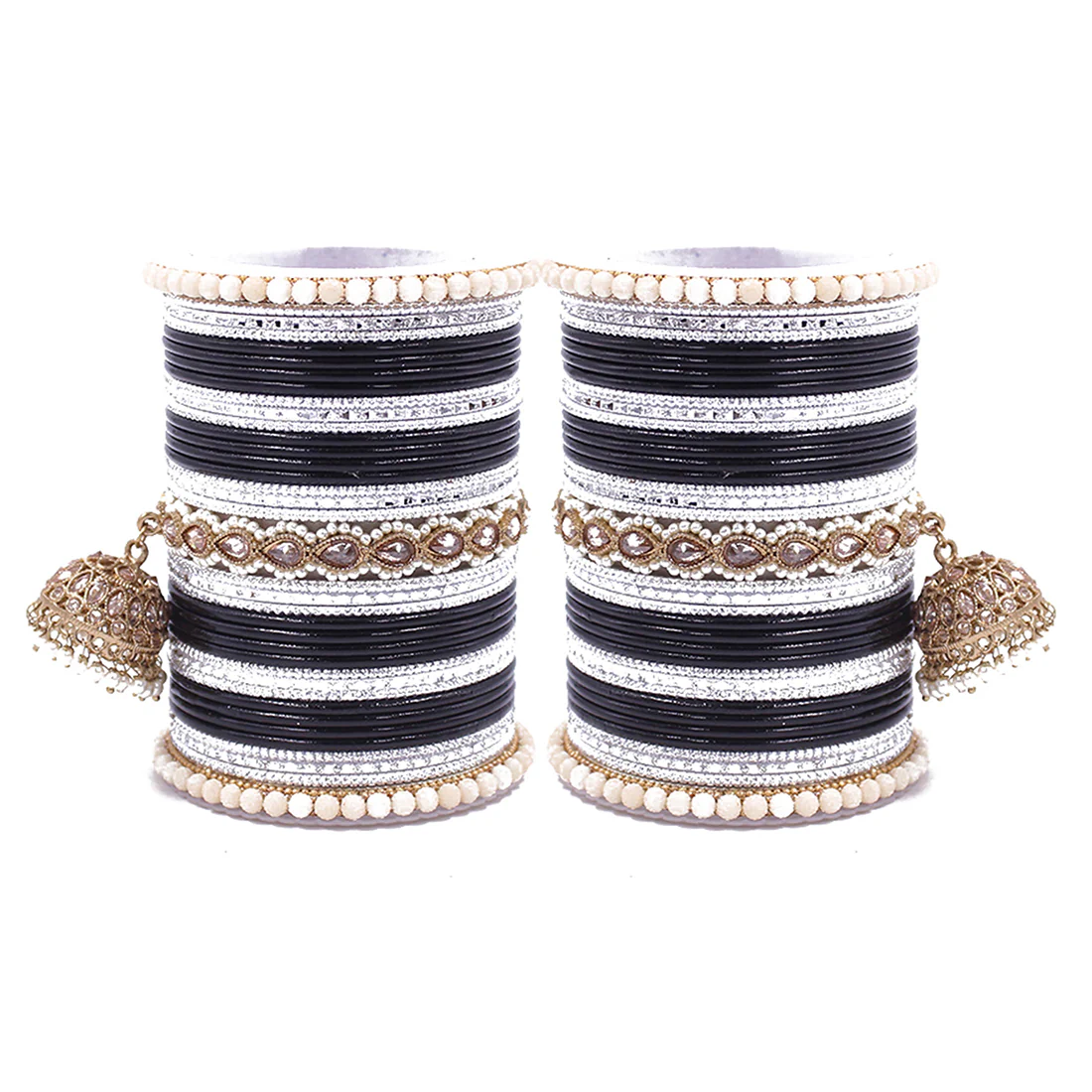 Traditional Ethnic Bangle Set with Jhumki by Leshya for women - Image 3