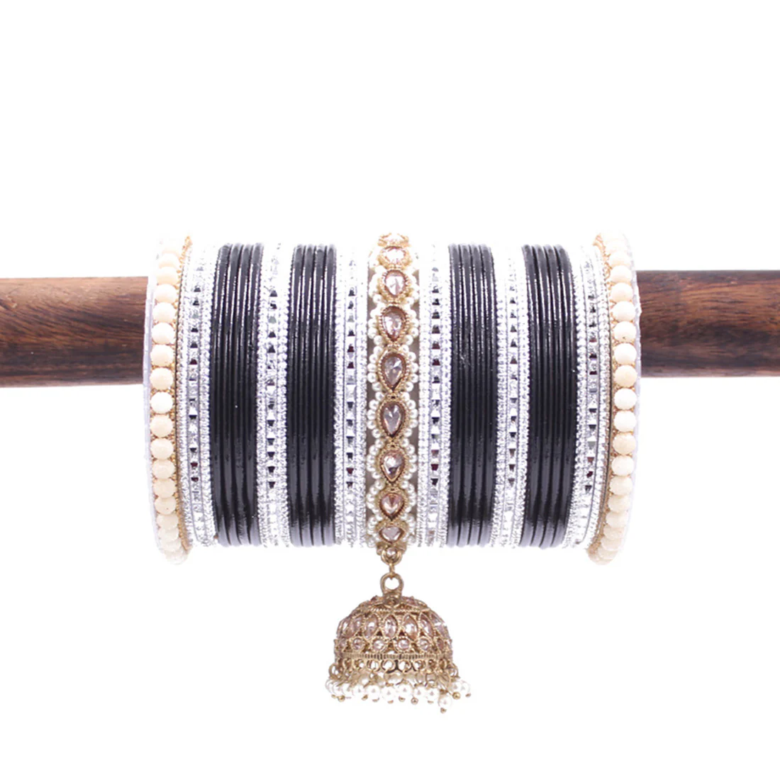 Traditional Ethnic Bangle Set with Jhumki by Leshya for women - Image 4