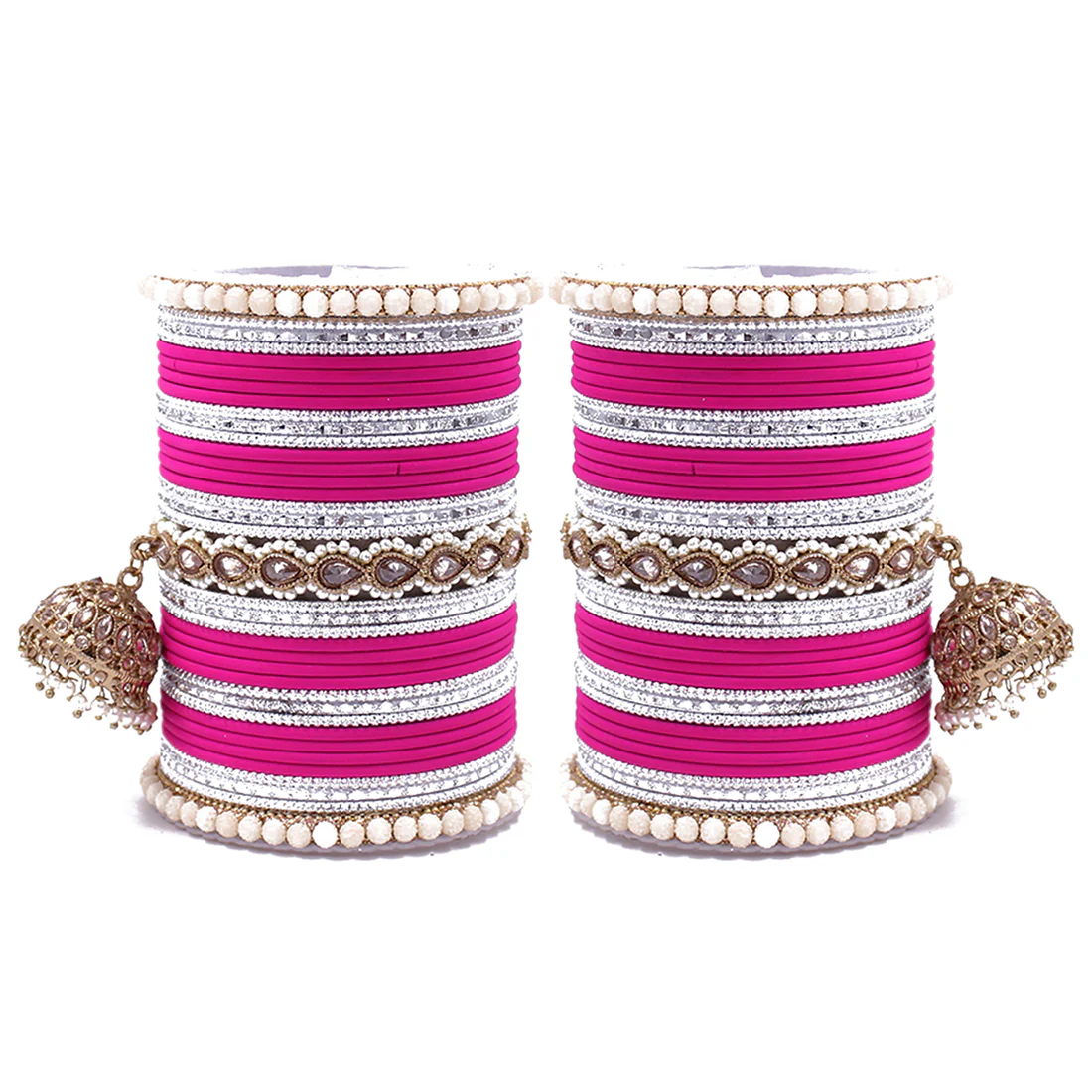 Traditional Ethnic Bangle Set with Jhumki by Leshya for women - Image 5