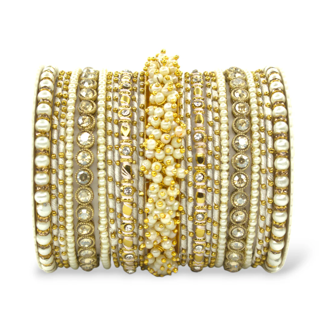 Traditional Gajra Bangle Set for 2 Hands by Leshya - Image 10