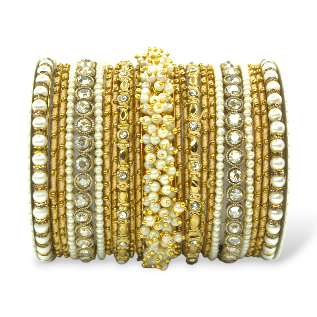Traditional Gajra Bangle Set for 2 Hands by Leshya - Image 2