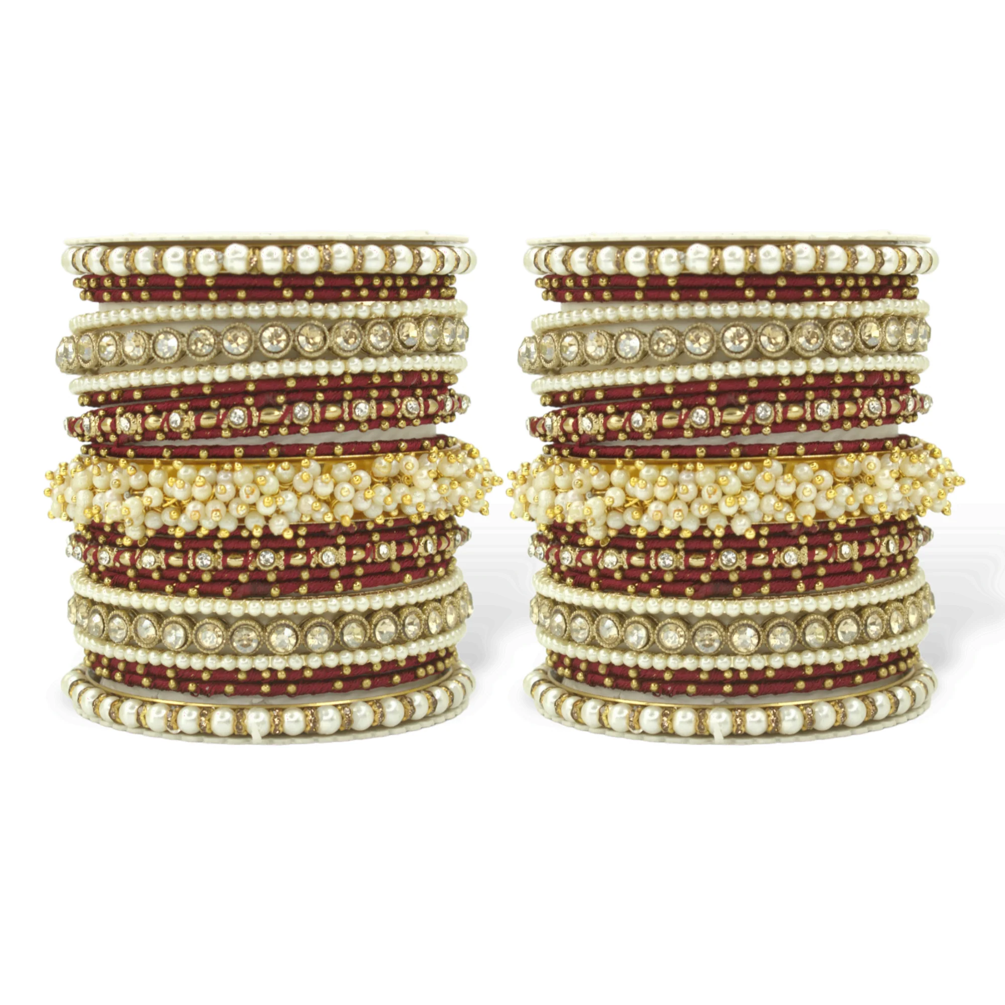 Traditional Gajra Bangle Set for 2 Hands by Leshya - Image 6